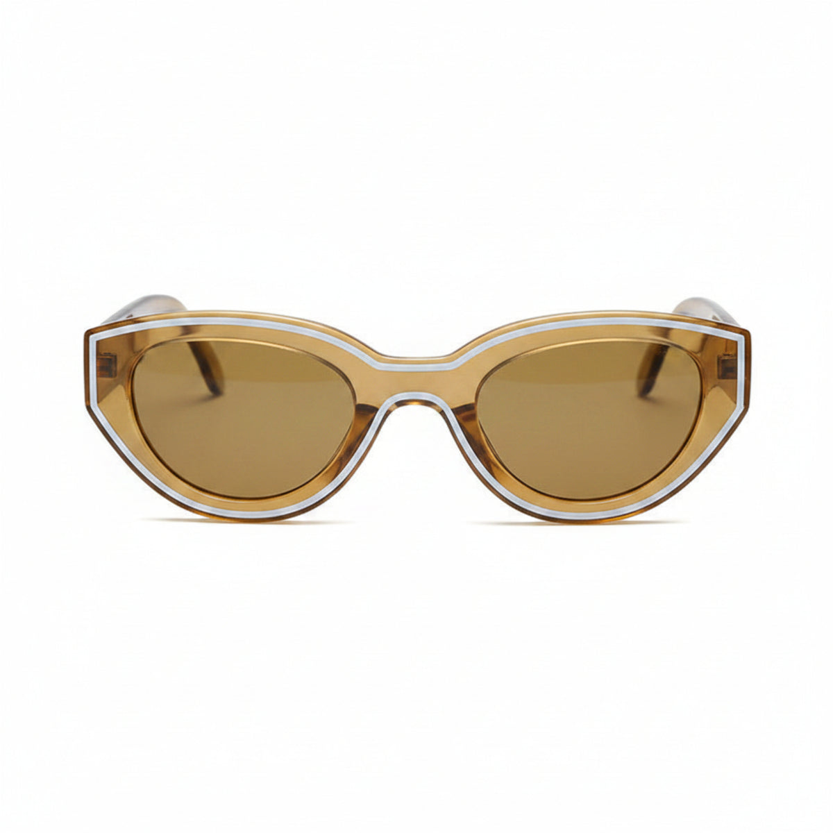 Trendy Yellow Oval Sunglasses JLTG0420
