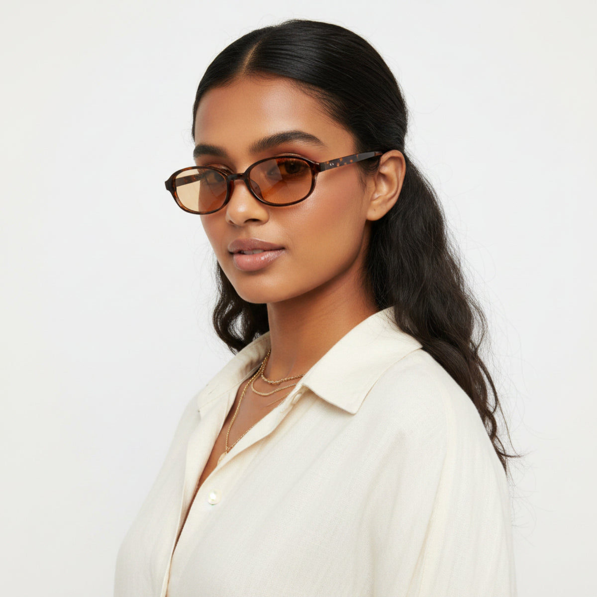 Trendy Tortoiseshell Oval Sunglasses JLTG0424