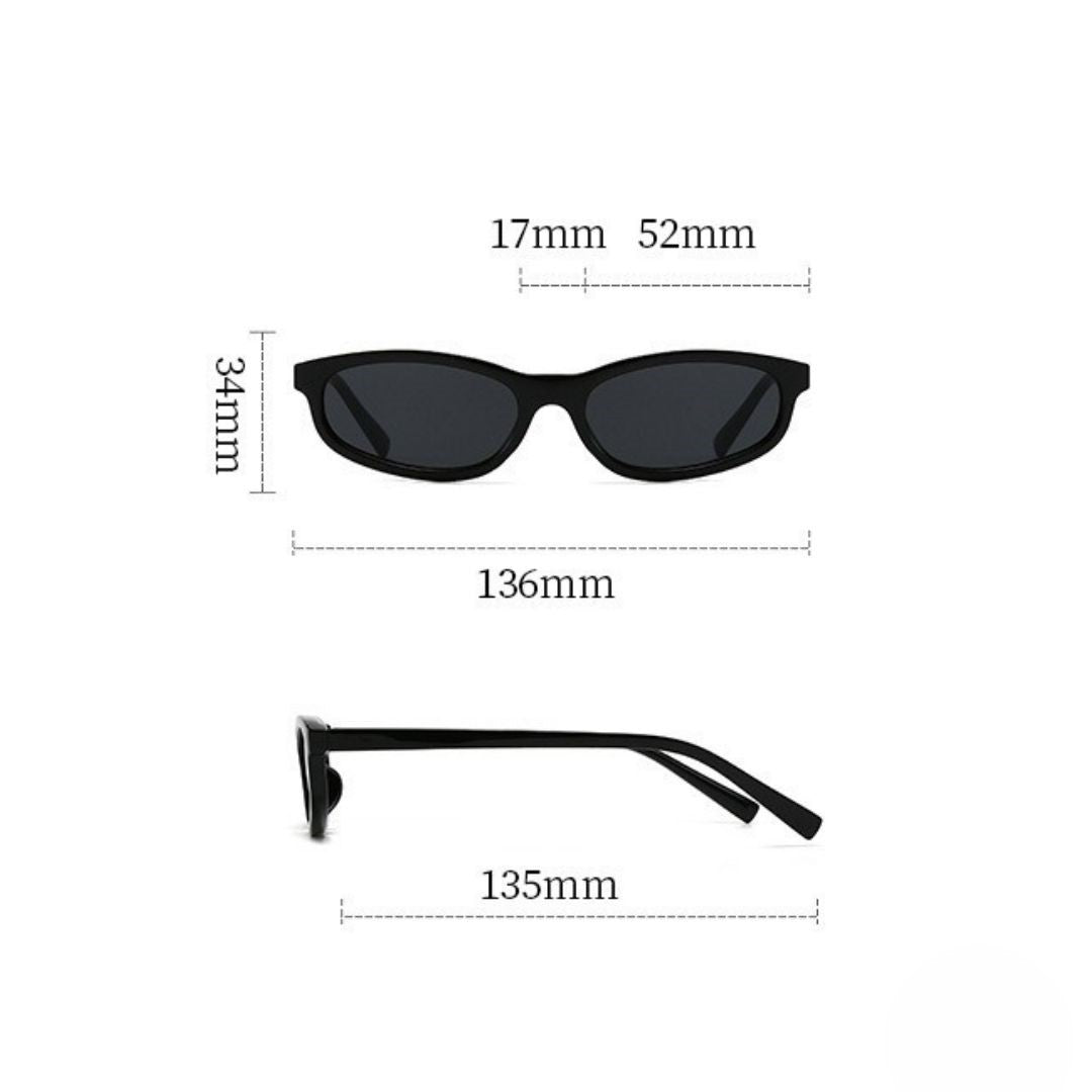 Chic Black Oval Sunglasses JLTG0426