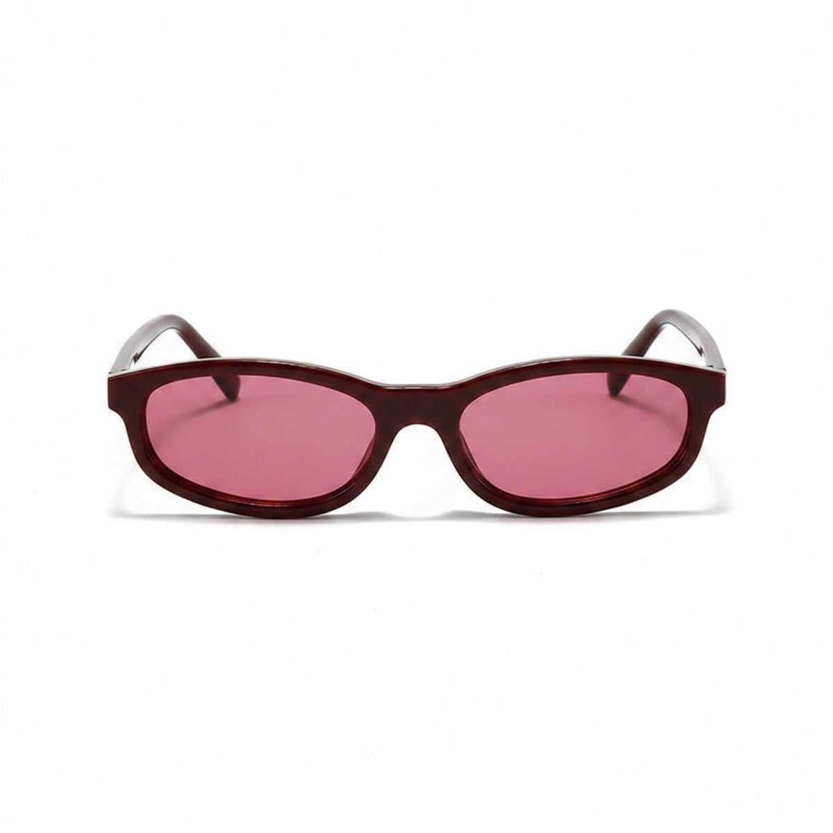 Chic Red Oval Sunglasses JLTG0427
