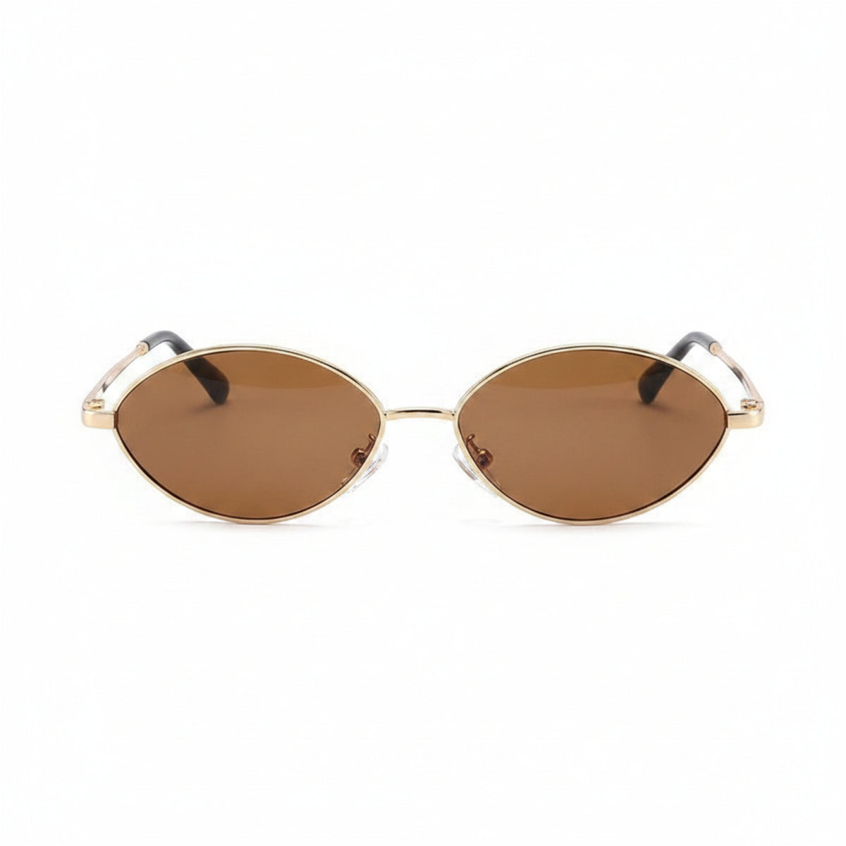 Trendy Gold Oval Sunglasses JLTG0432