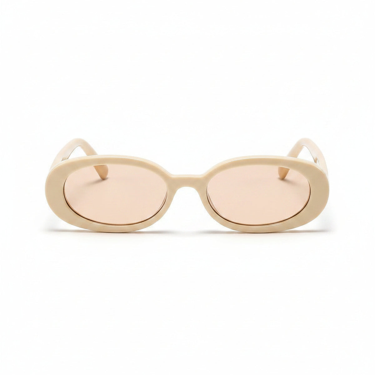 Chic Beige Oval Sunglasses JLTG0434