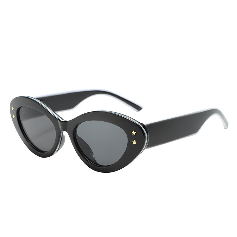 Statement Black Oval Fashion Eyewear JLTG0438