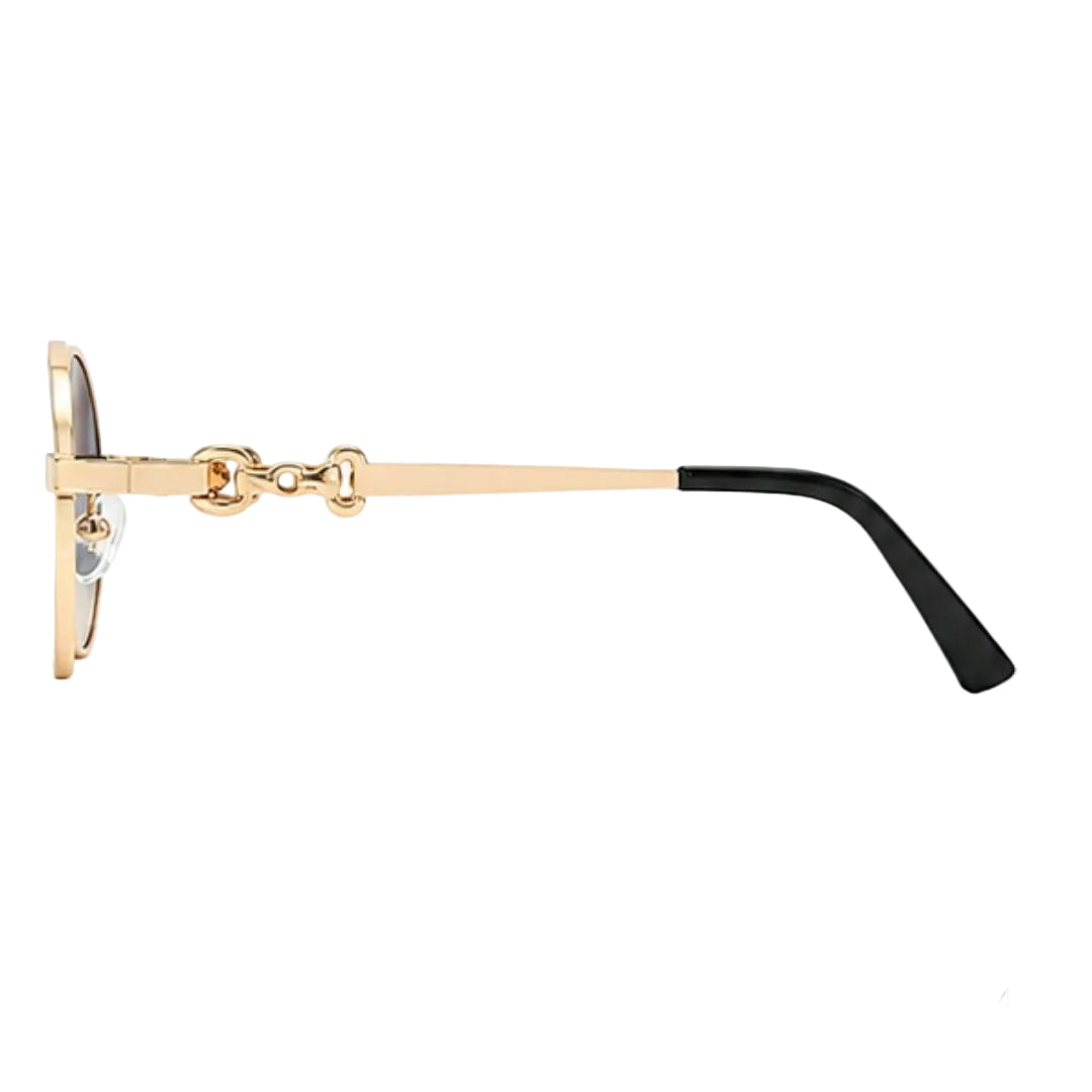 Elegant Gold Gradient Oval Sunglasses JLTG0443