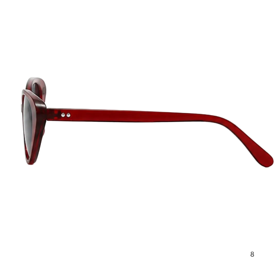 Translucent Red Cat-Eye Sunglasses JLTG0447