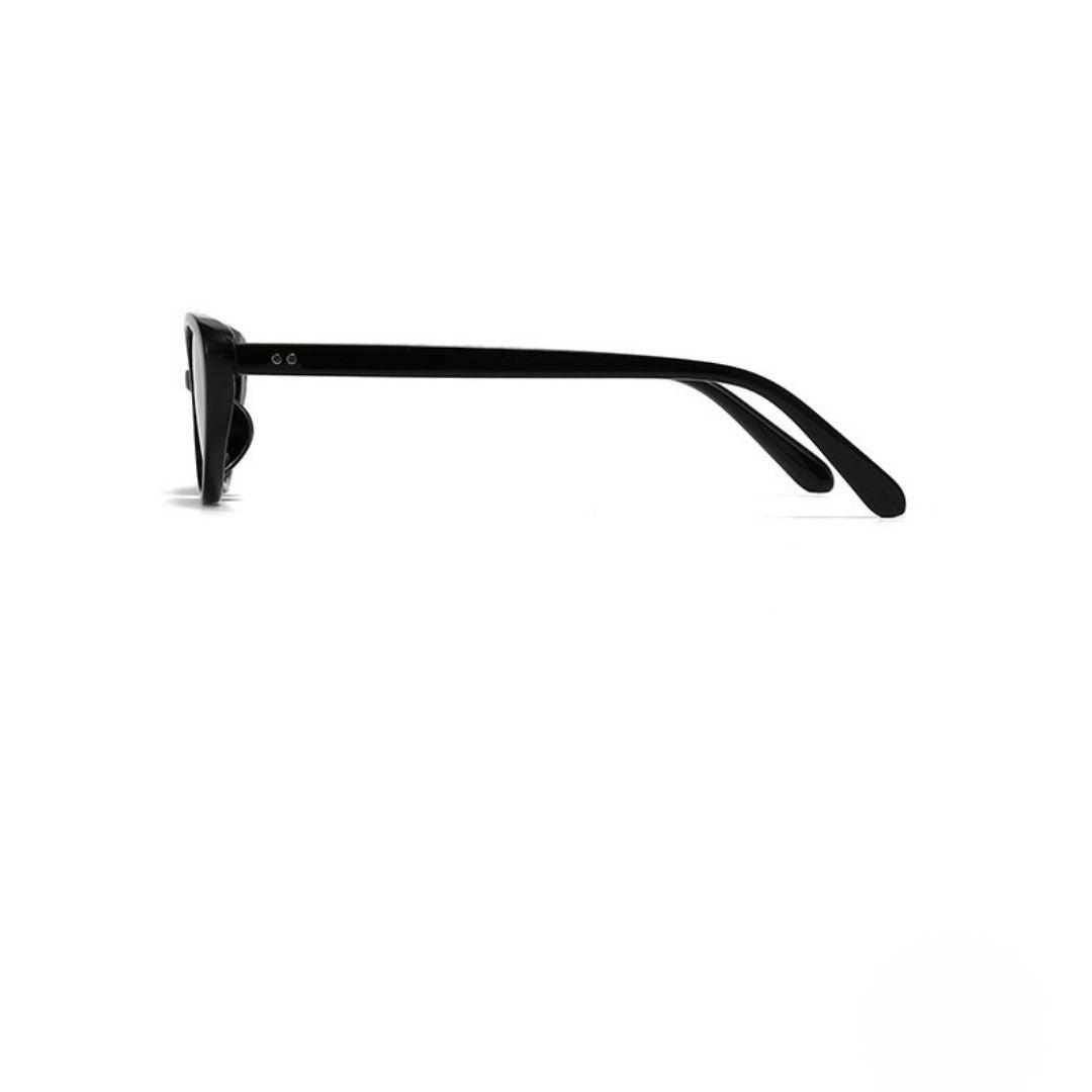 Classic Black Oval Cat-Eye Sunglasses JLTG0449
