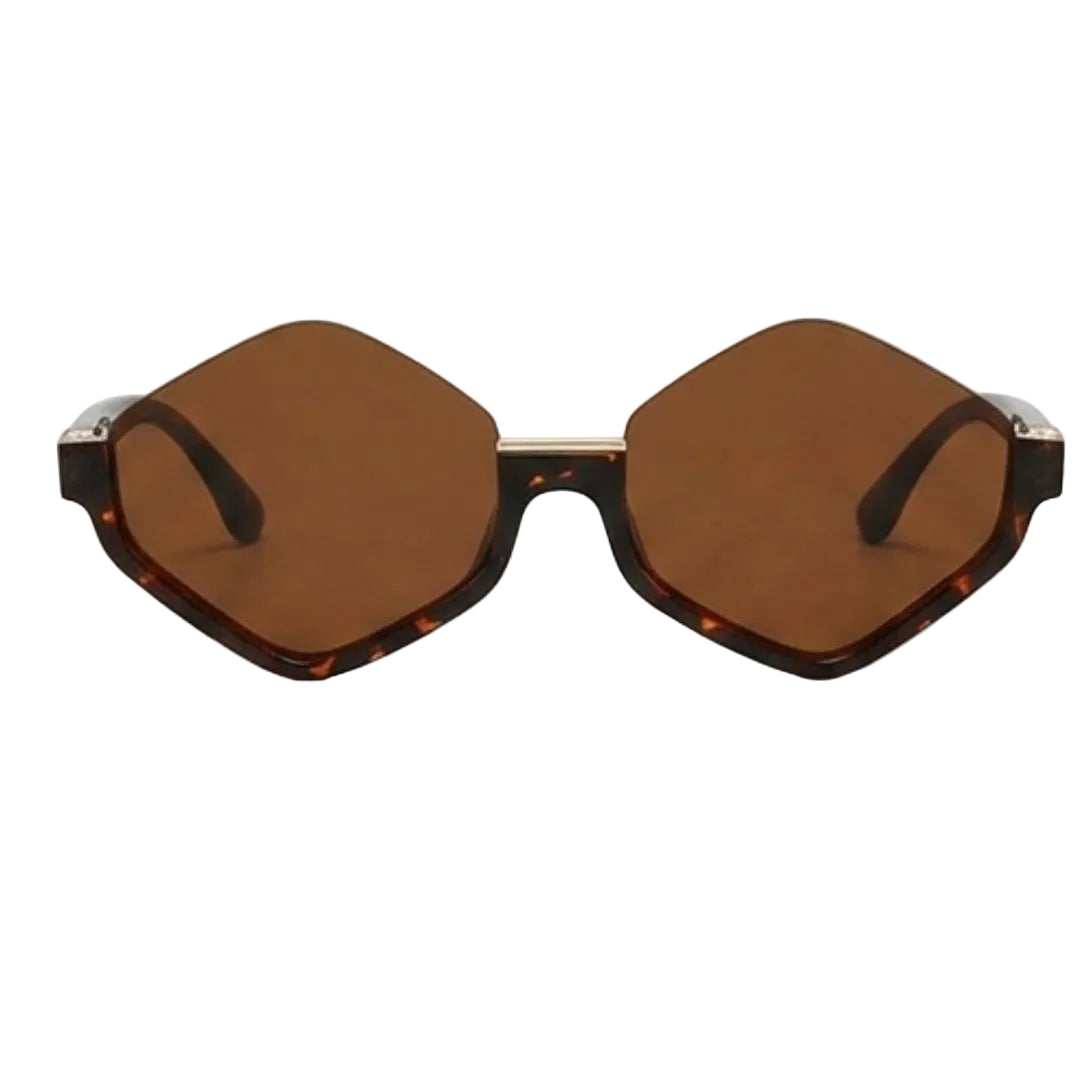 Unique Angular Tortoiseshell Sun Glasses JLTG0468