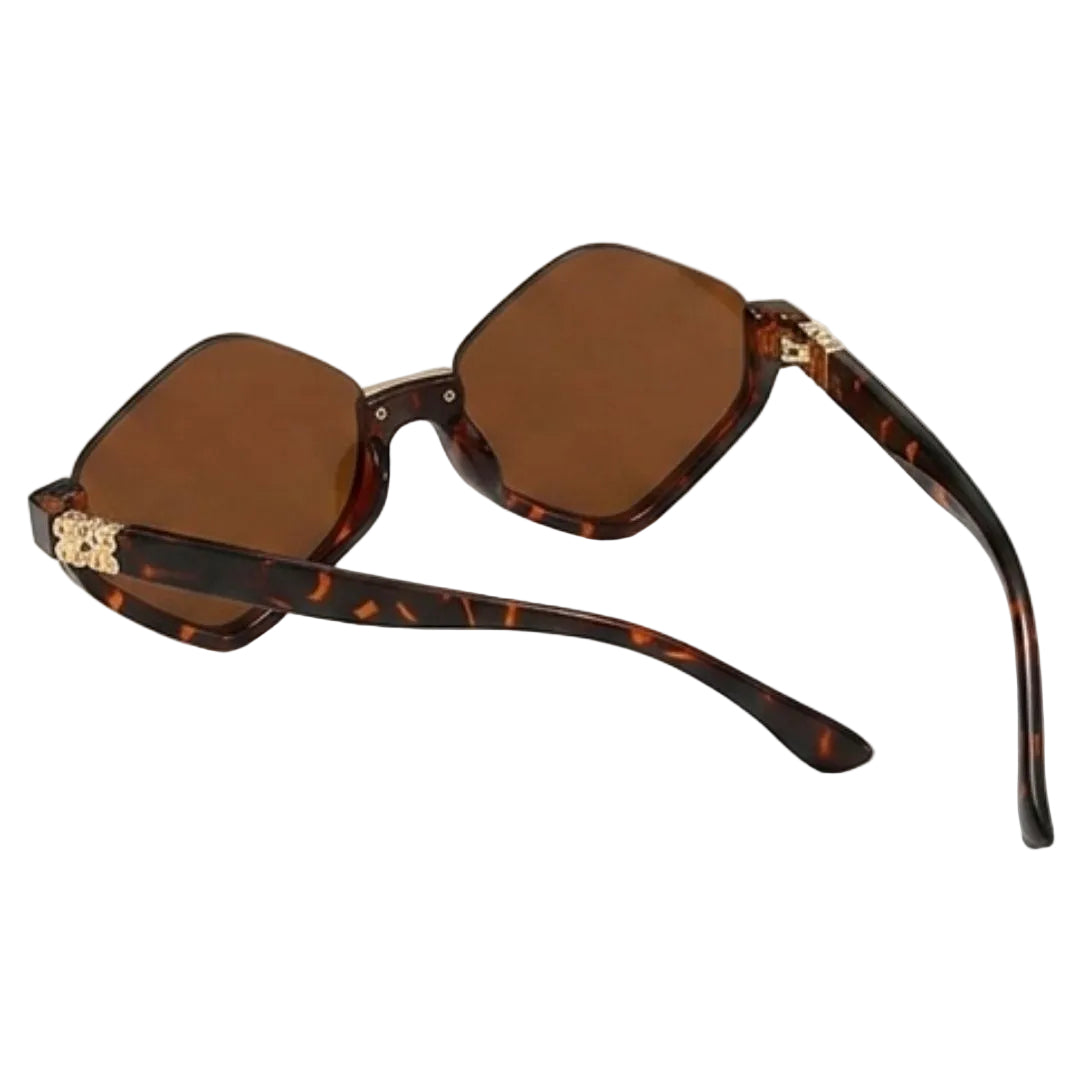 Unique Angular Tortoiseshell Sun Glasses JLTG0468
