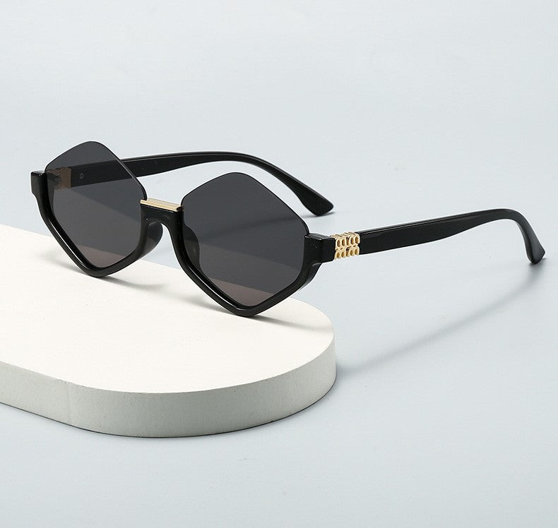 Unique Angular Black Sun Glasses JLTG0469