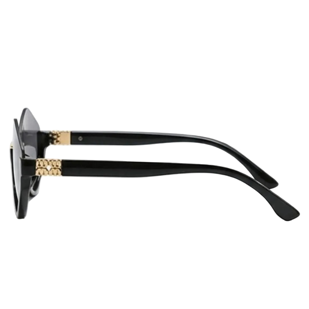 Unique Angular Black Sun Glasses JLTG0469