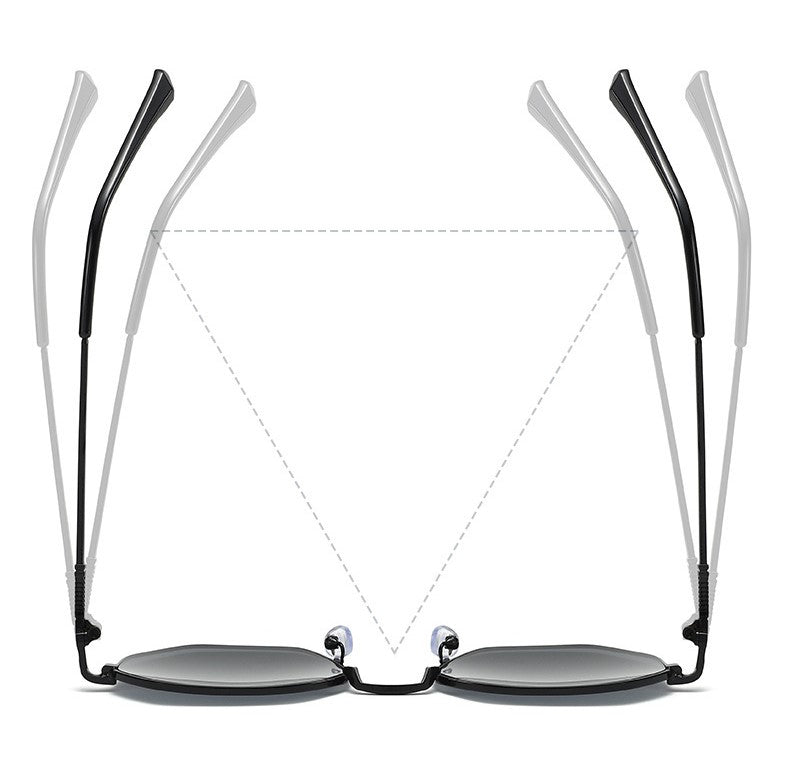 Silver Geometric Hexagon Sunglasses JLTG0470