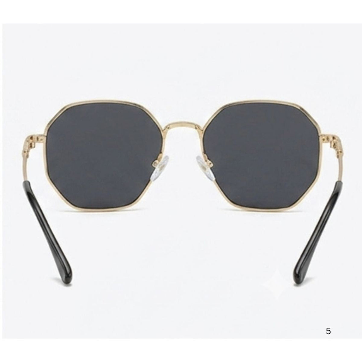 Gold Geometric Hexagon Sunglasses JLTG0471