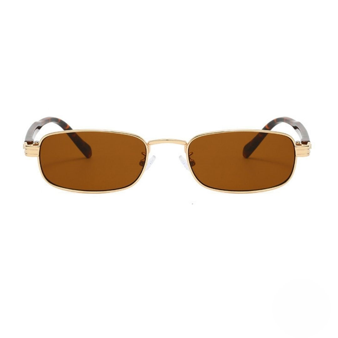 Chic Tortoise Gold Rectangular Sunglasses JLTG0476