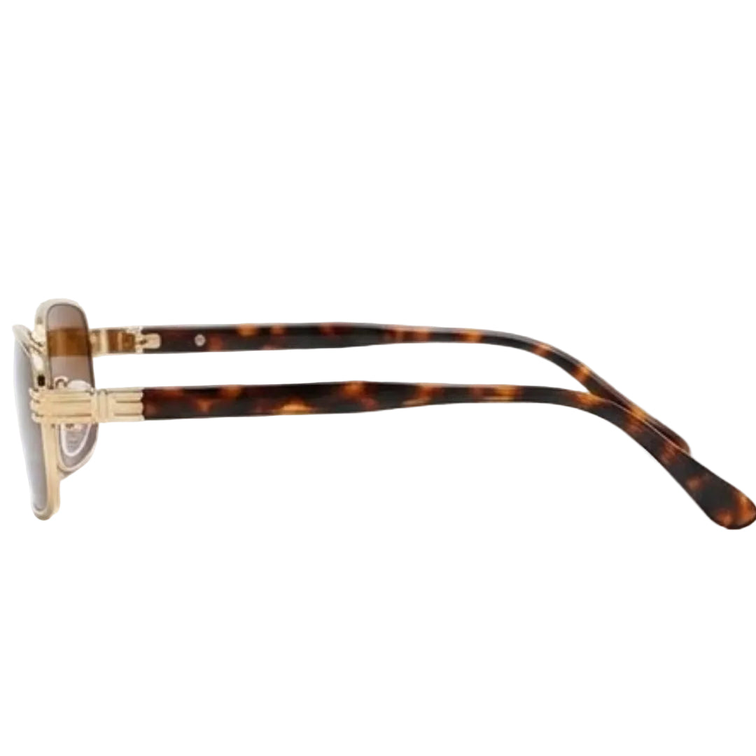 Chic Tortoise Gold Rectangular Sunglasses JLTG0476