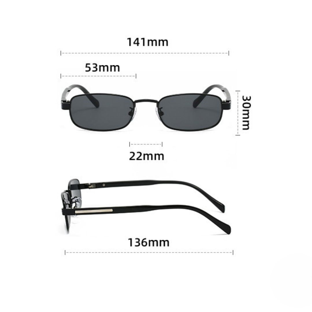 Chic Tortoise Black Rectangular Sunglasses JLTG0477