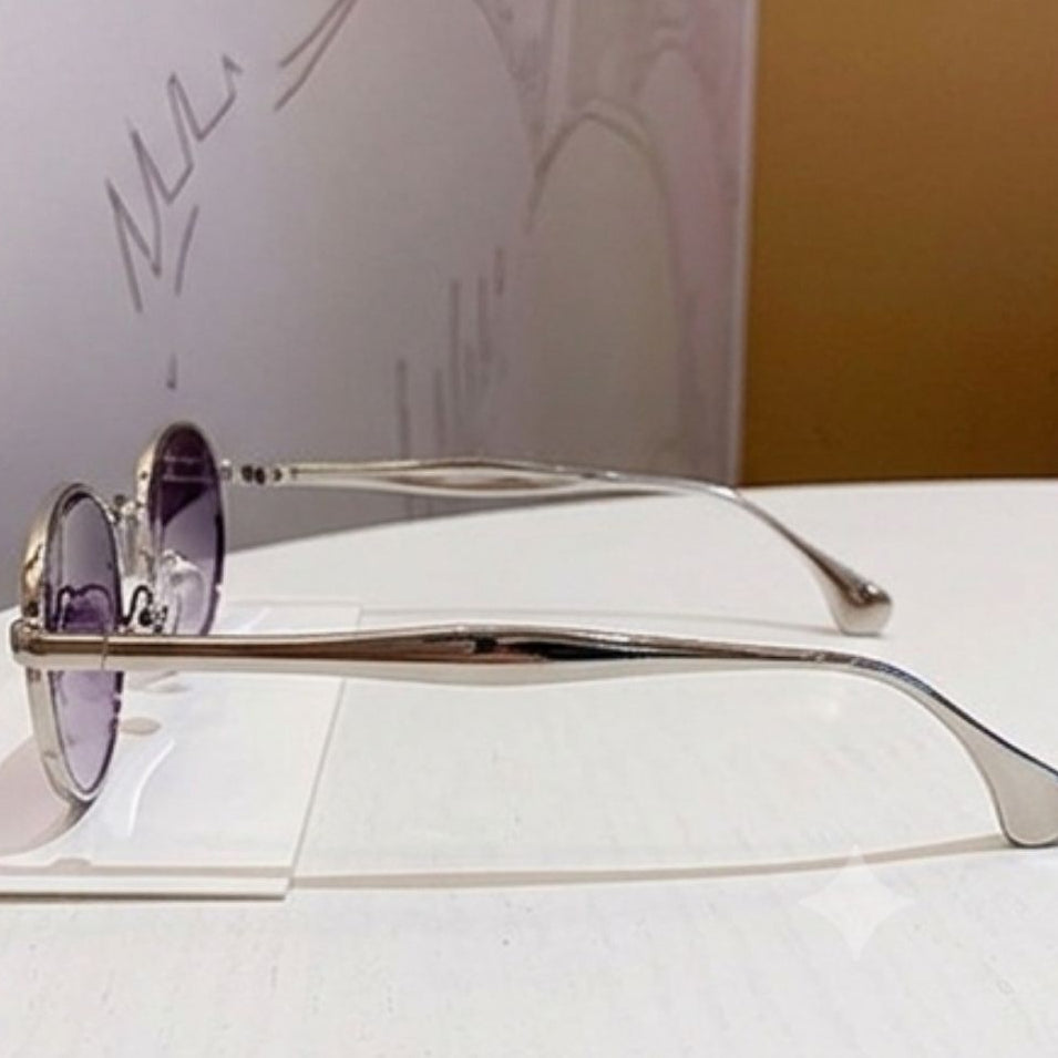 Chic Silver Oval Sunglasses JLTG0481