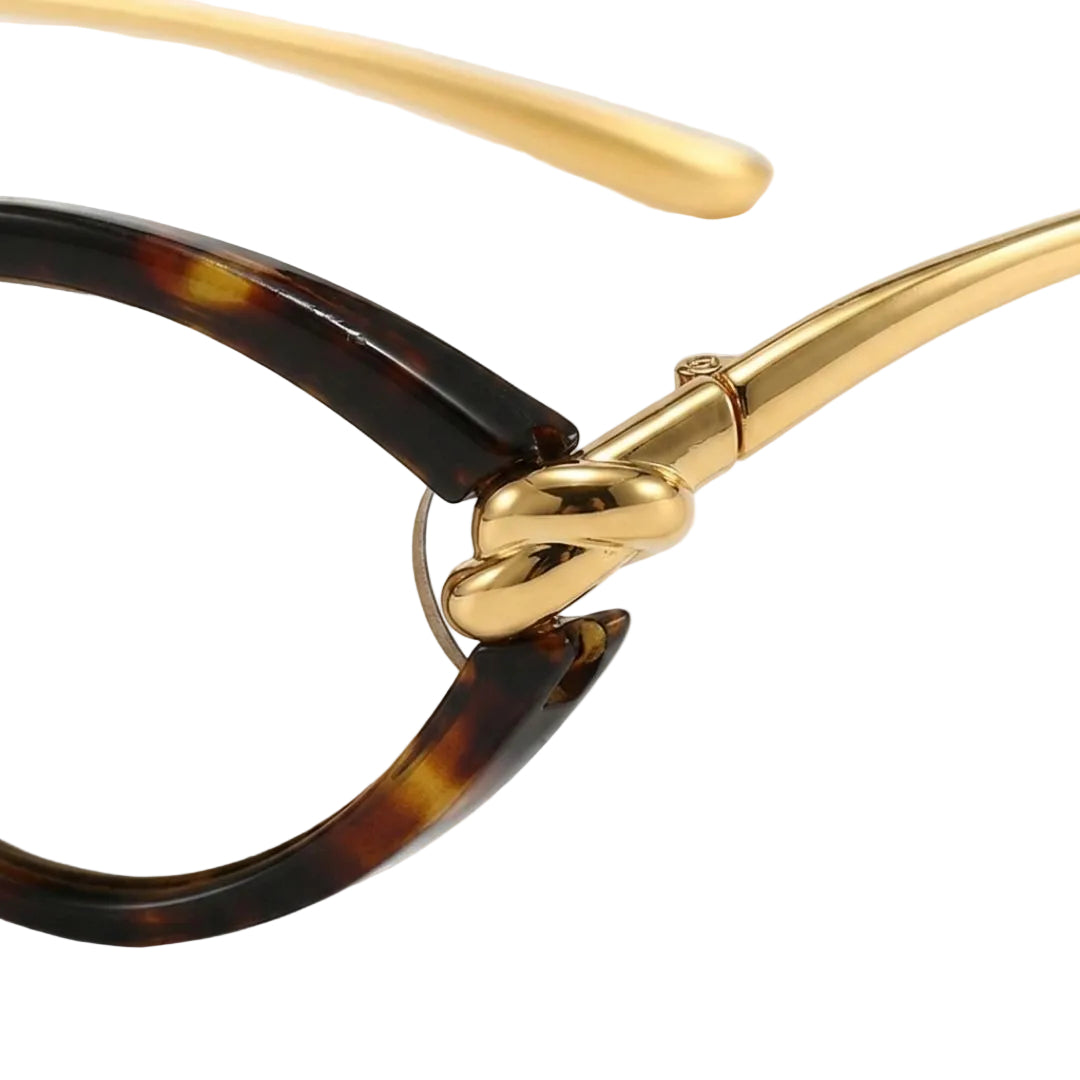 Tortoise Gold Oval Sunglasses JLTG0487