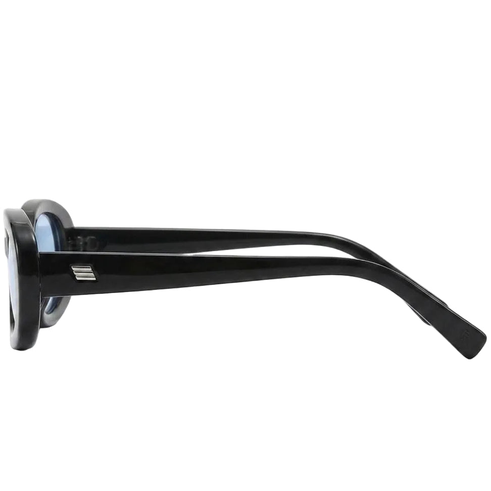 Black Vintage Oval Retro Sunglasses JLTG0490