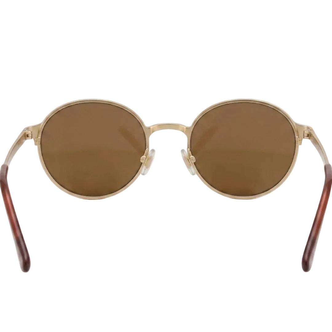 Gold Vintage Round Retro Sunglasses JLTG0491