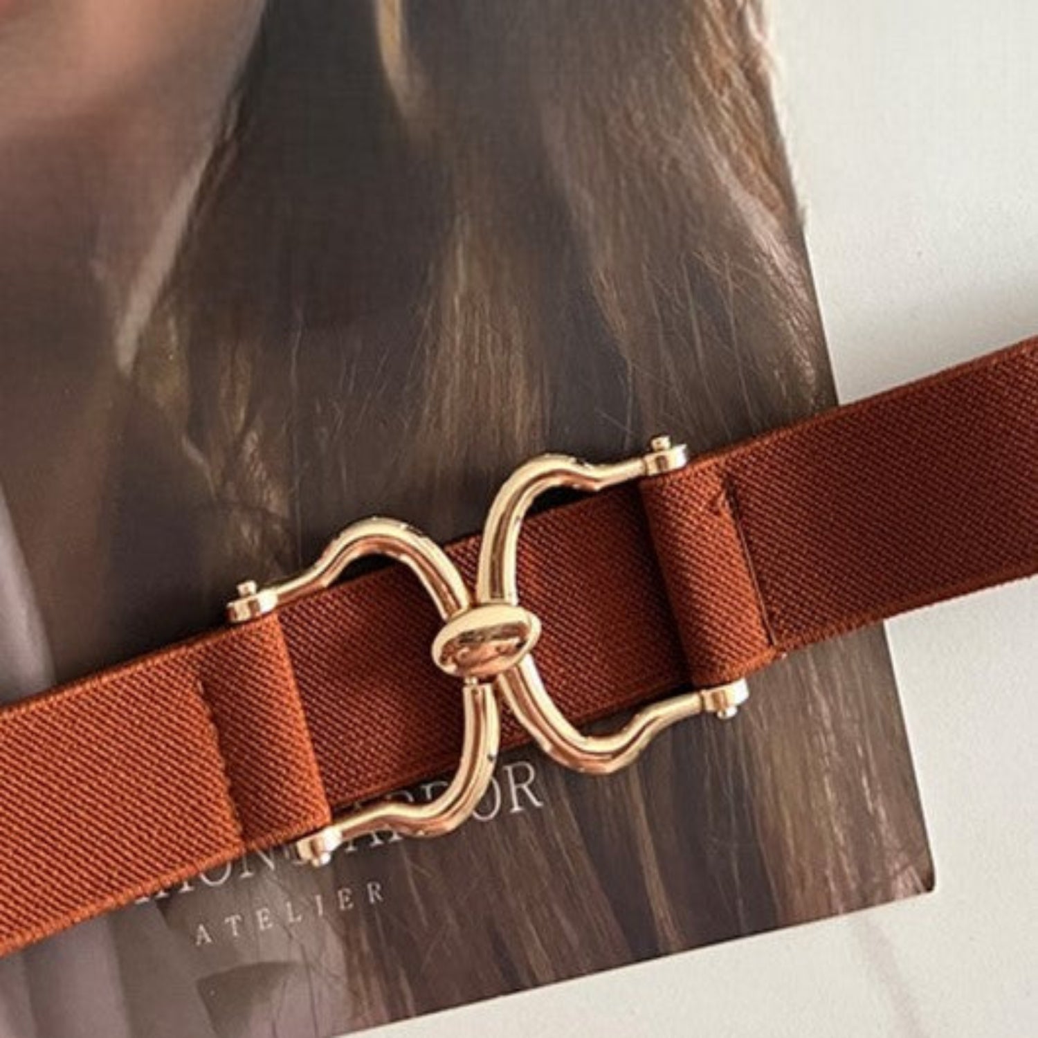 "Elastic Buckle Thin Waist Belt – Women’s All-Match Decorative Dress Belt JLTHB0266"