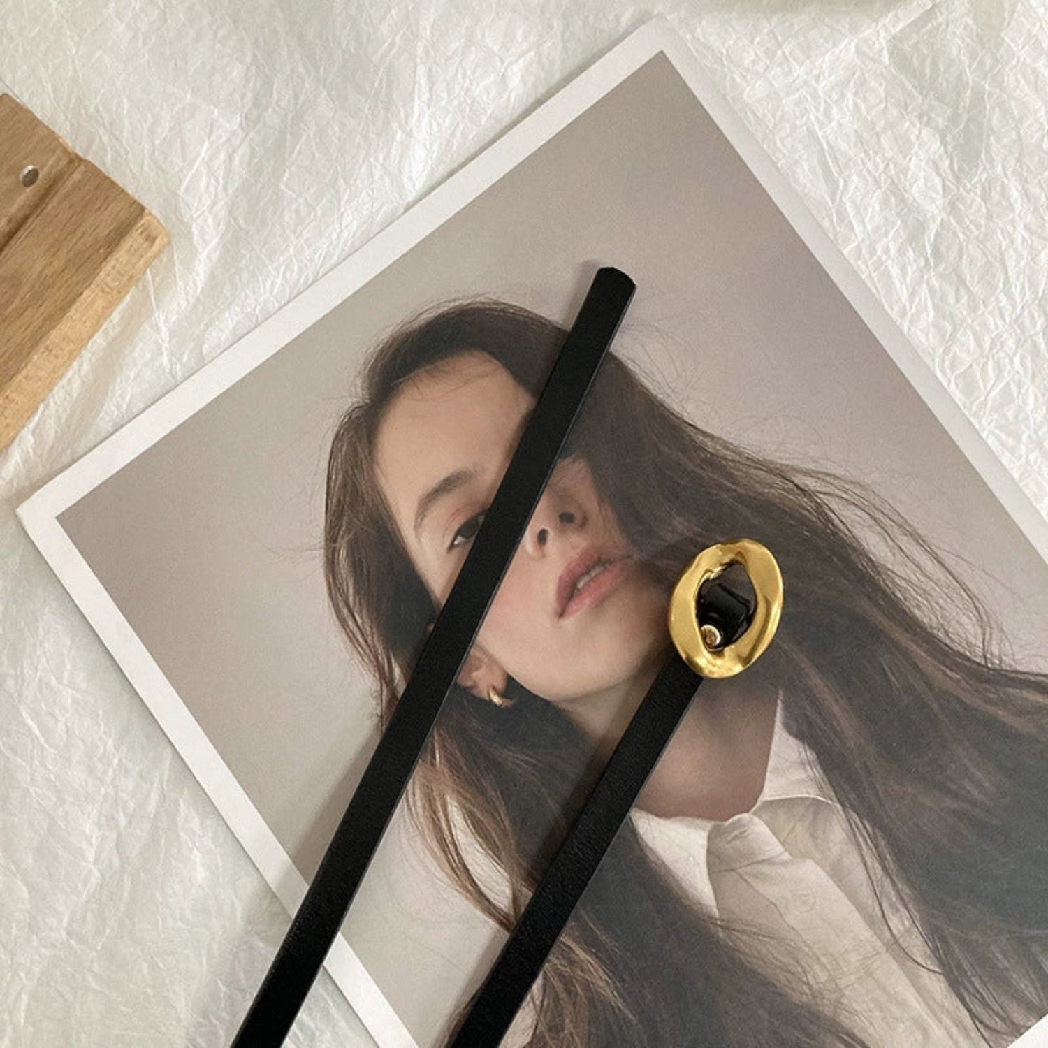 Brown Skinny Belt Organic Buckle JLTHB0284