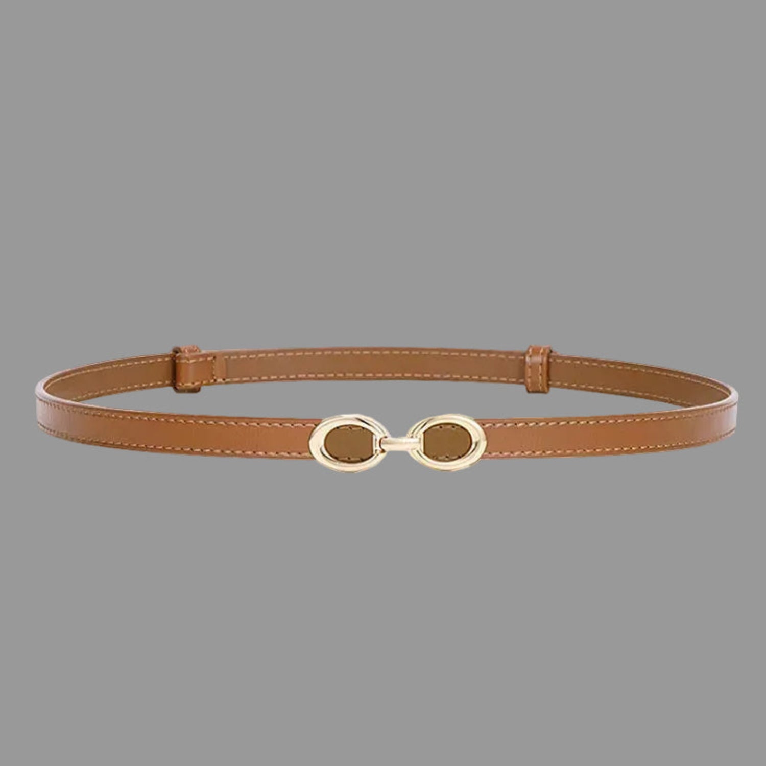 Gold Infinity Buckle Tan Belt JLTHB0306