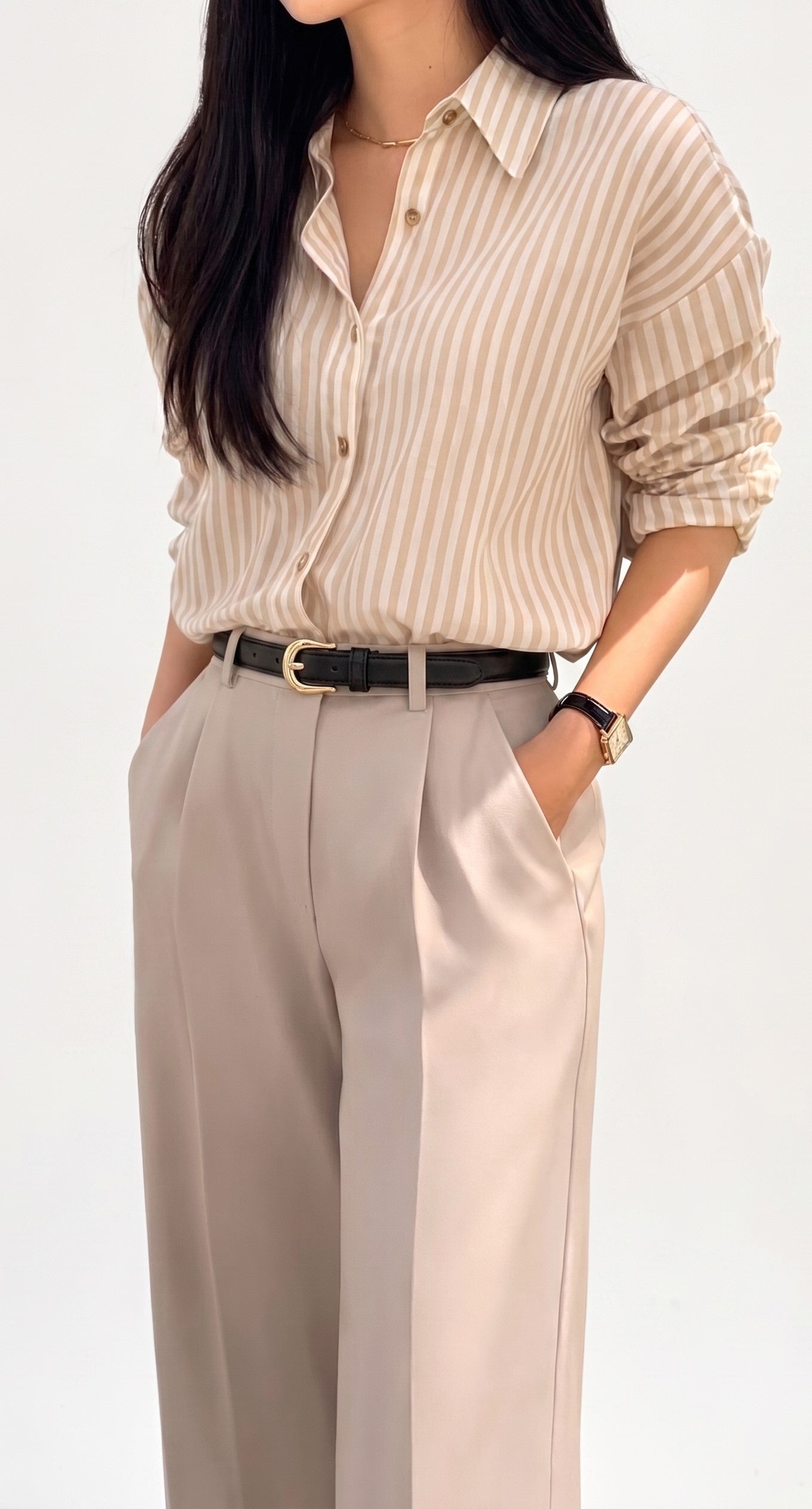 Buckle Slim Black Belt JLTHB0321