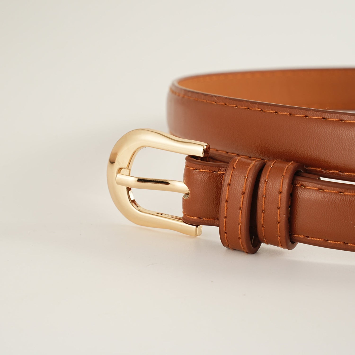 Buckle Slim Brown Belt JLTHB0323