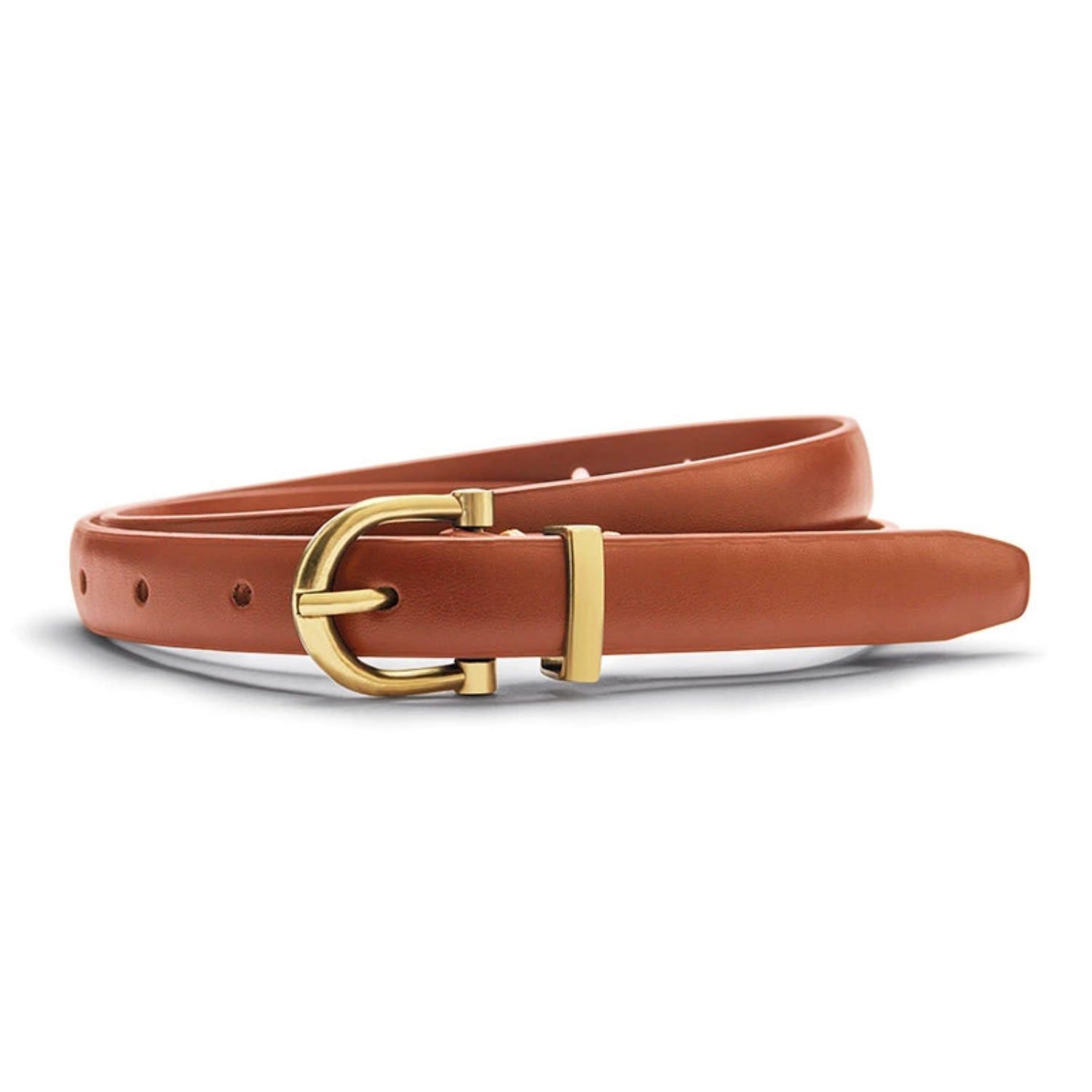Gold Horseshoe Buckle Tan Belt JLTHB0329