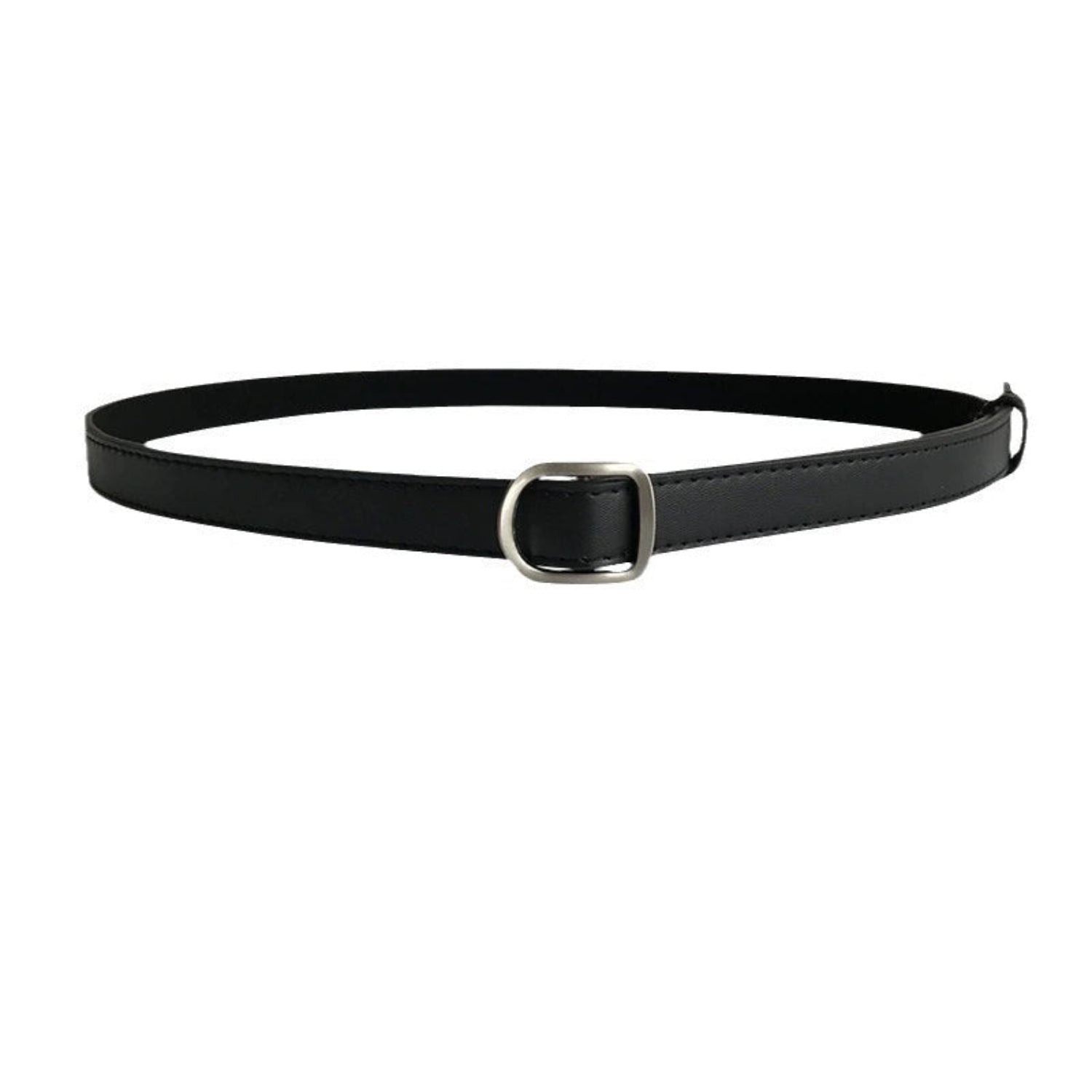 Minimalist Matte Silver D-Buckle Belt JLTHB0339