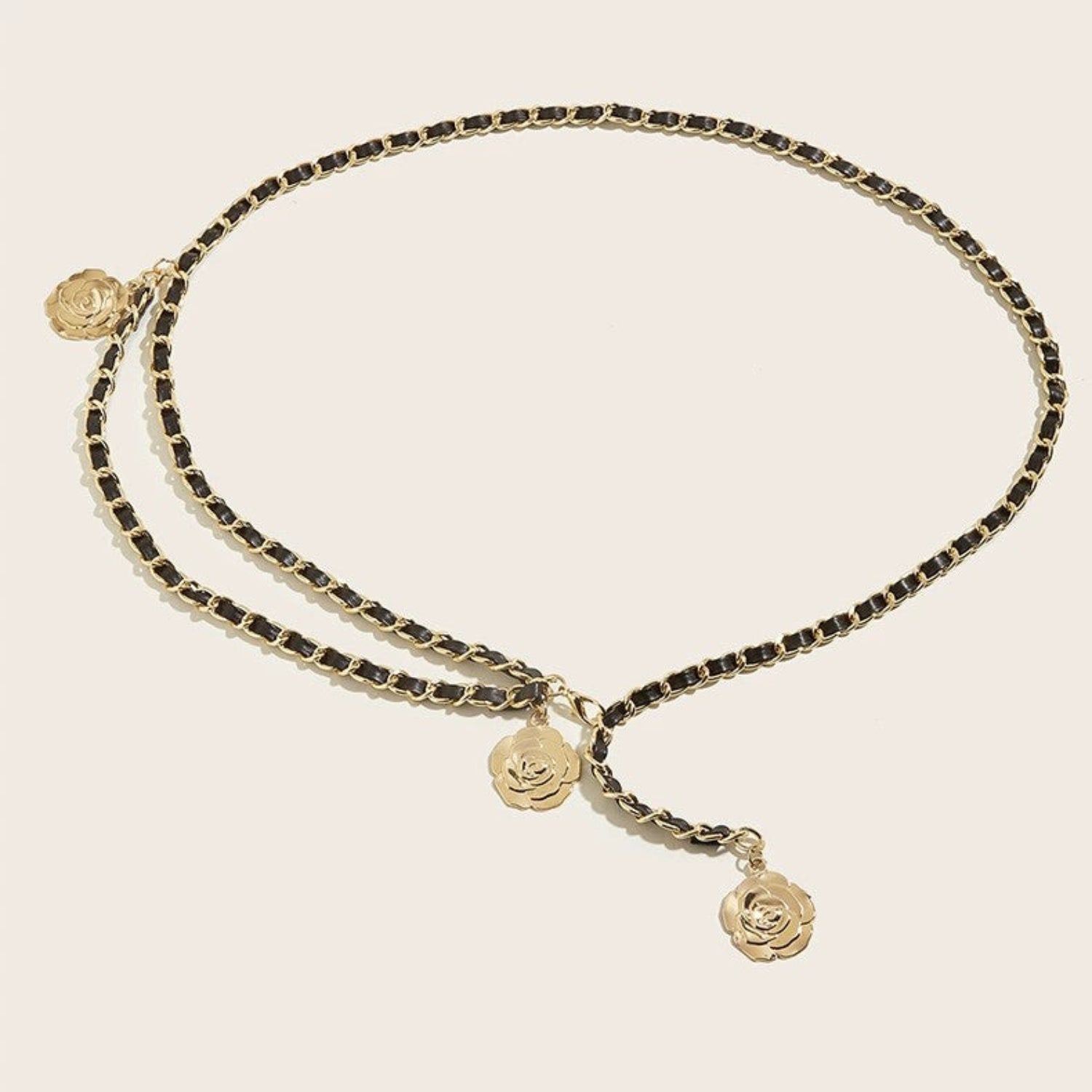 Gold Rose Double Chain Belt JLTHB0350