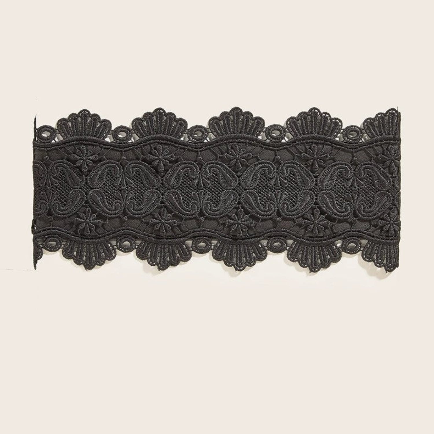 Vintage Scalloped Floral Lace Belt JLTHB0351