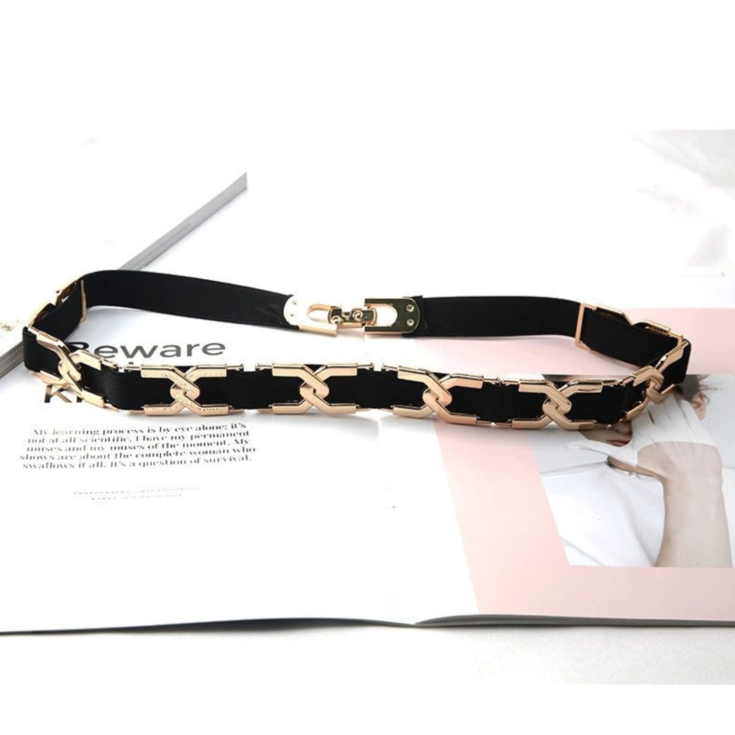 Gold Chain Linked Elastic Belt JLTHB0354