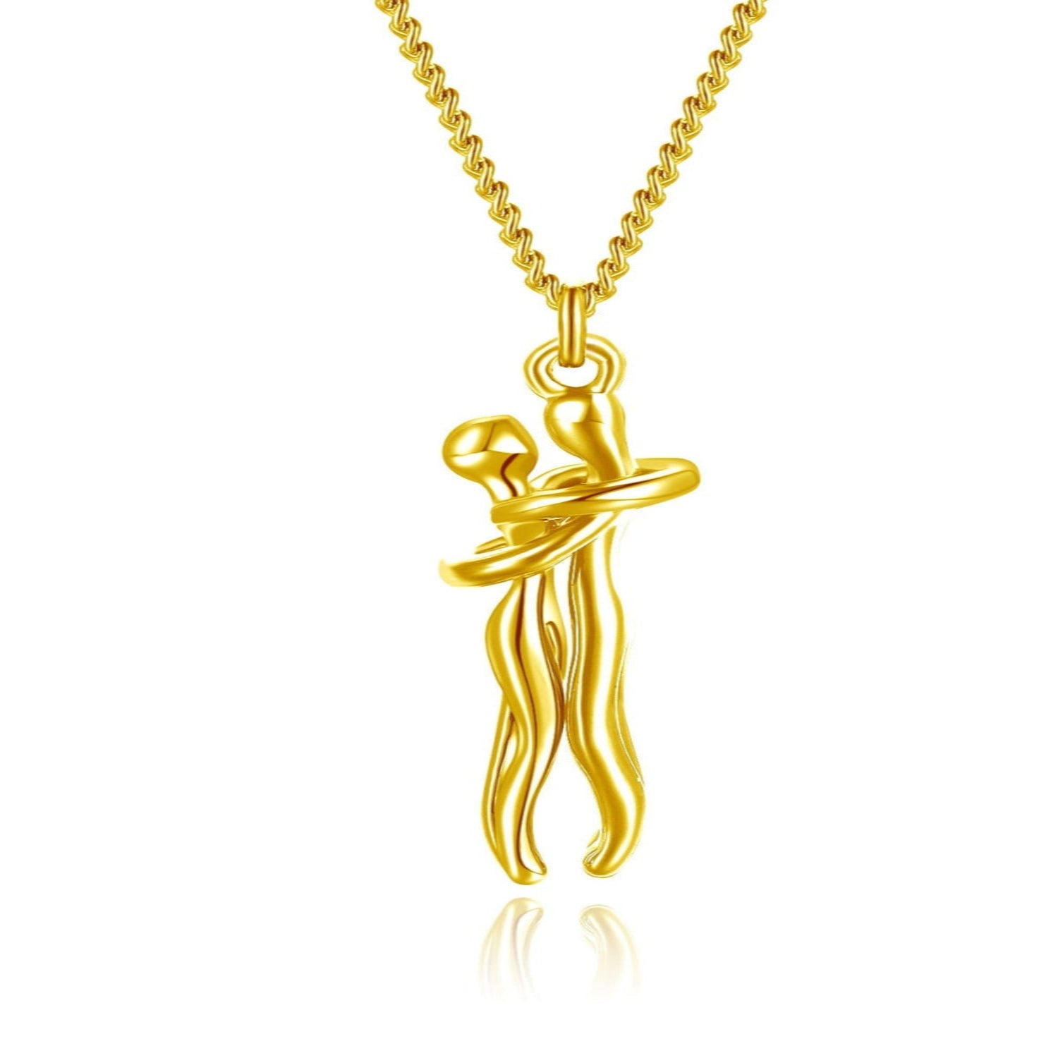 Romantic Hugging Figures Pendant Necklace JLTN1331