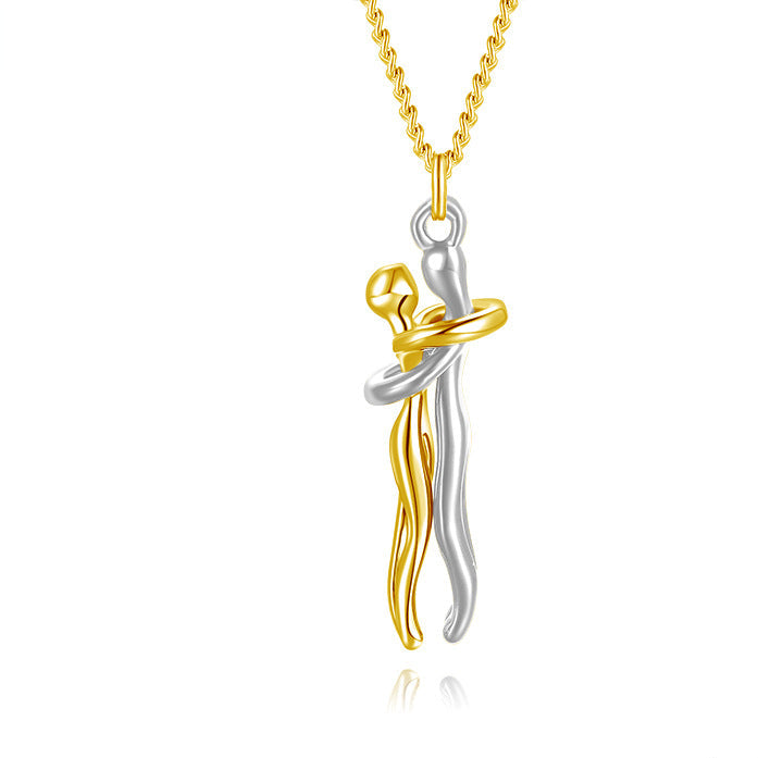 Romantic Hugging Figures Pendant Necklace JLTN1332