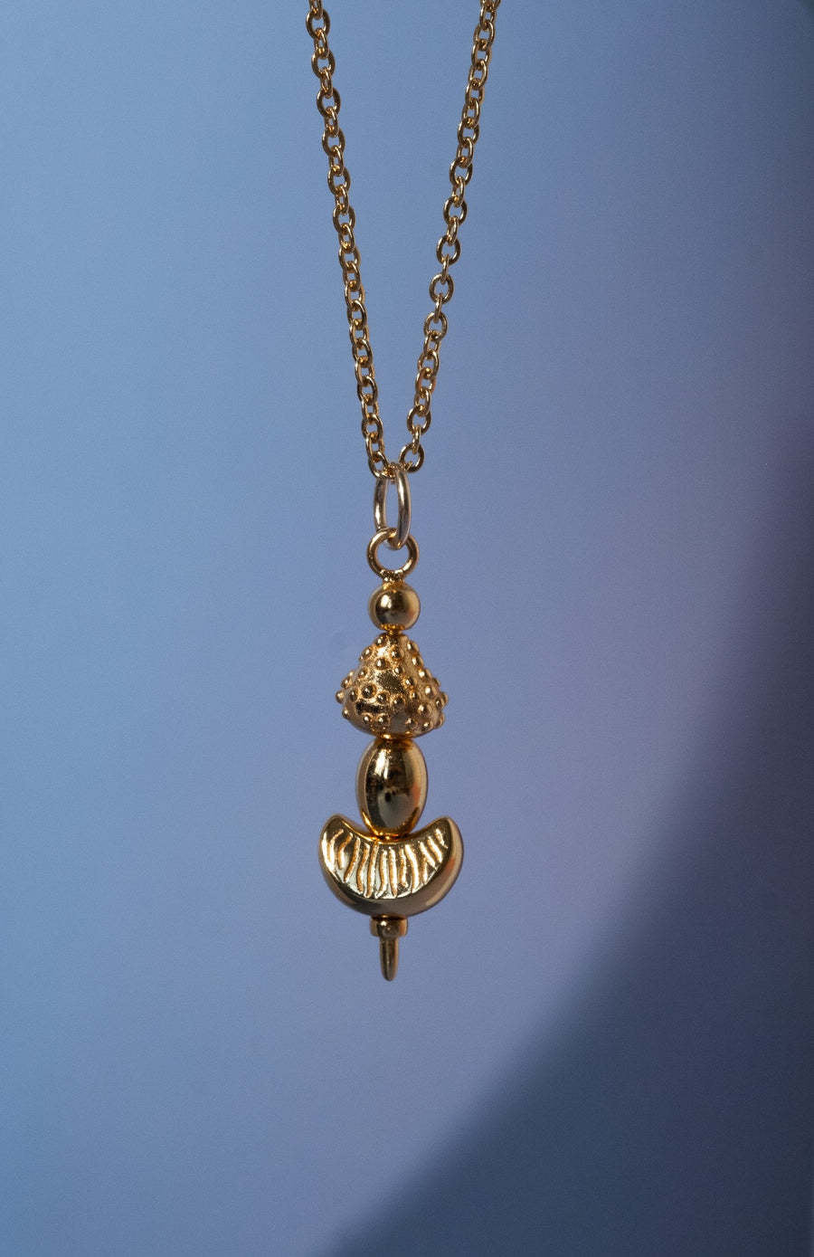Artistic Fruit Charm Necklace with Modern Geometric Pendant JLTN1334