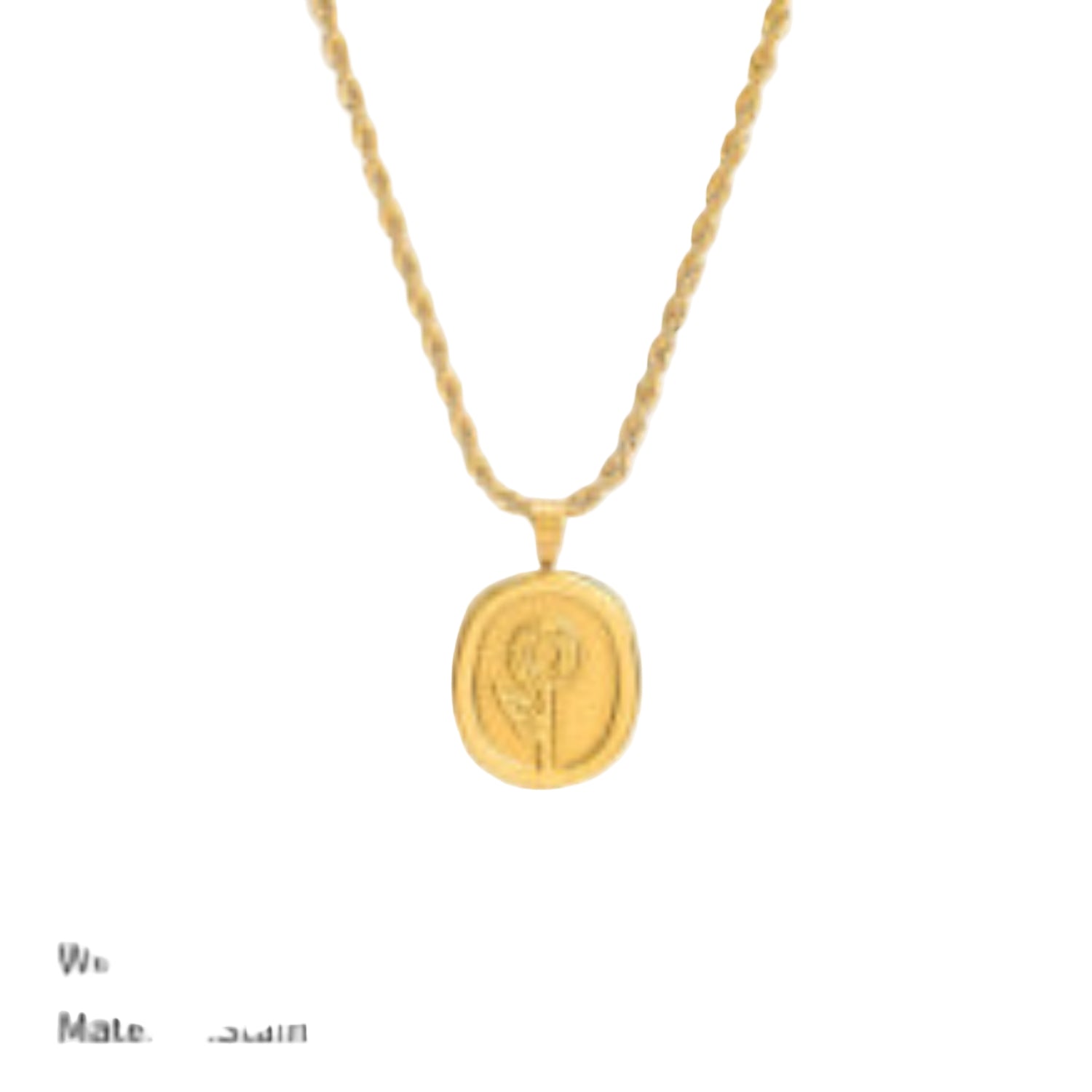 Engraved Floral Gold Medallion Necklace for Women JLTN1377