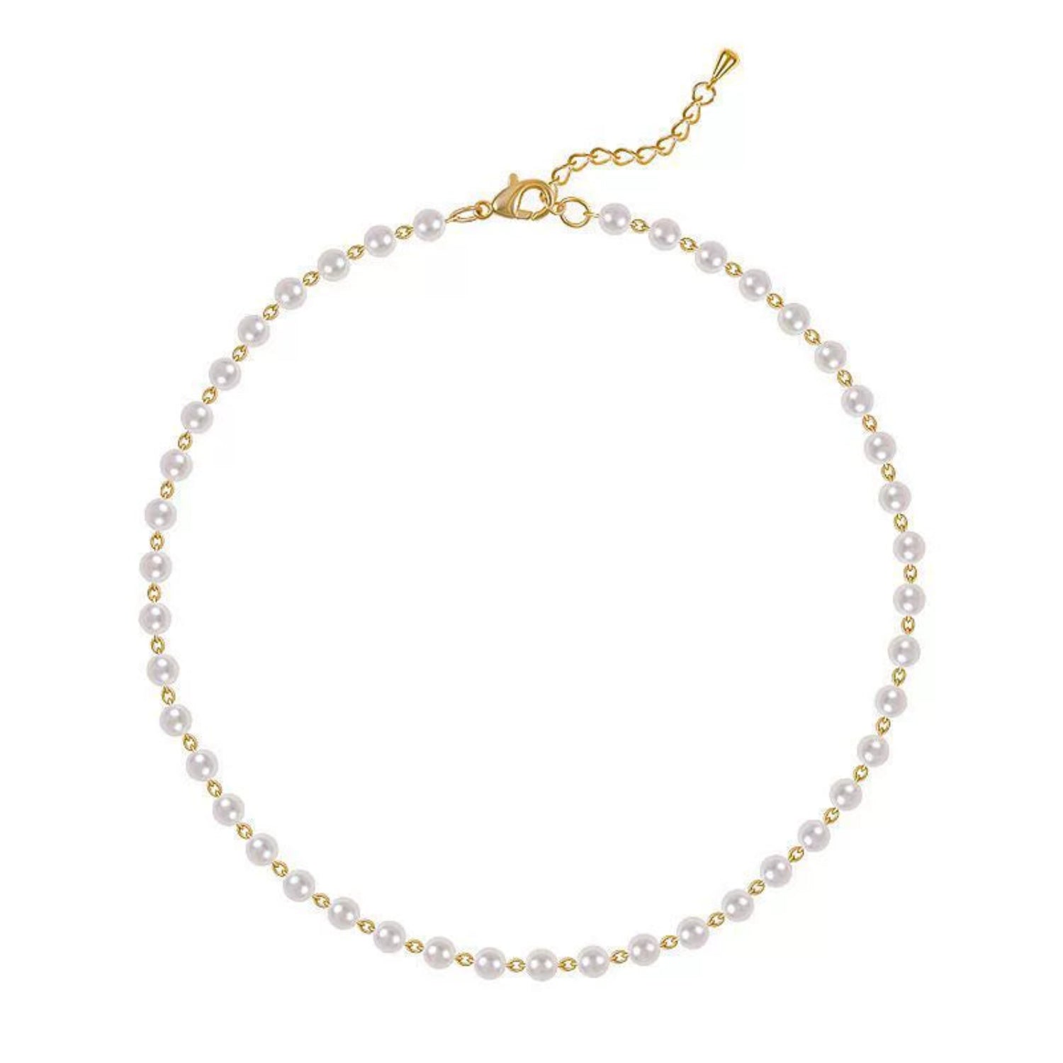 Dainty Gold and Pearl Choker JLTN1739