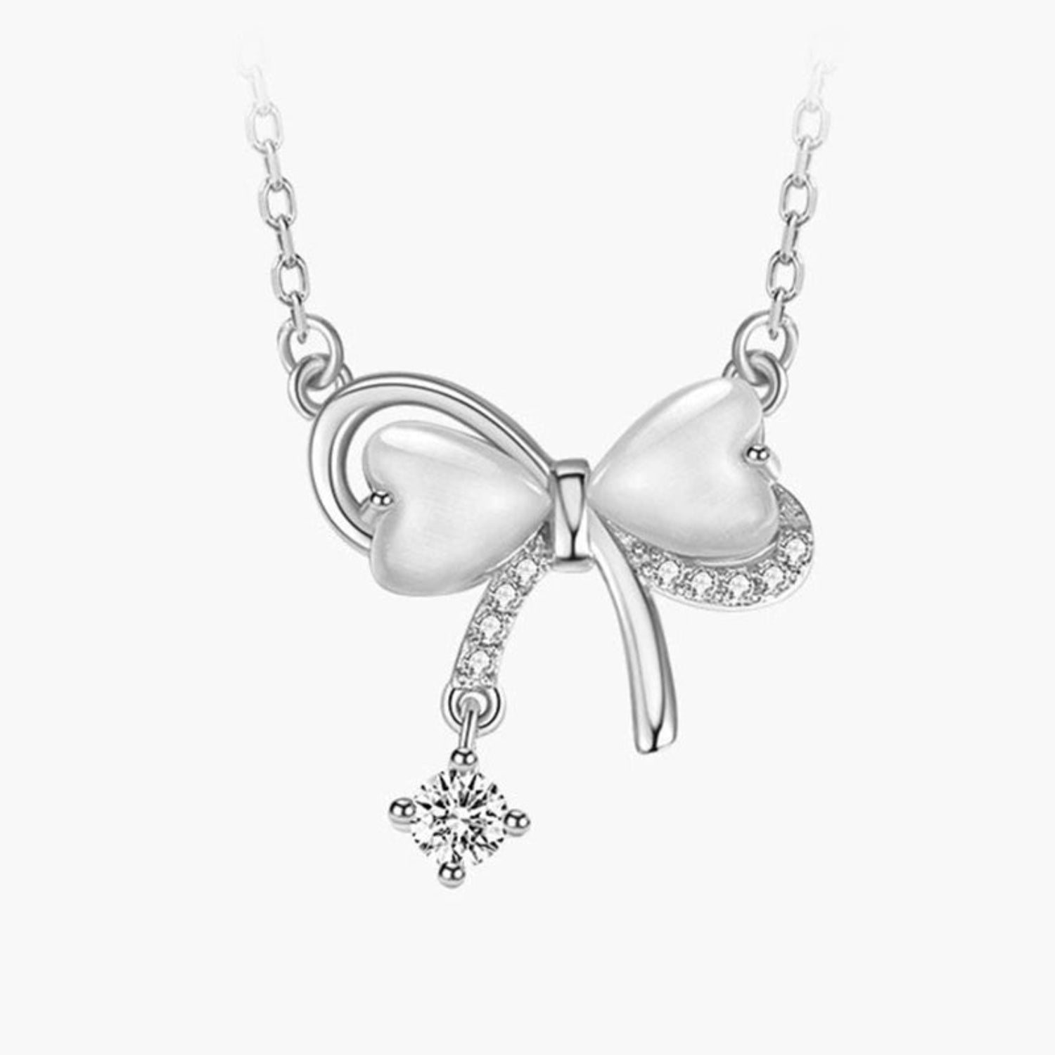 Elegant Cat-Eye Bow Necklace JLTN1746