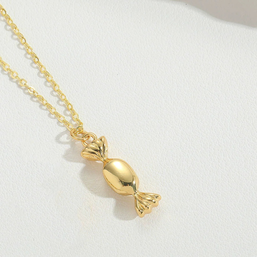 Gold Candy Wrapper 18k Gold Plated Necklace JLTN1754