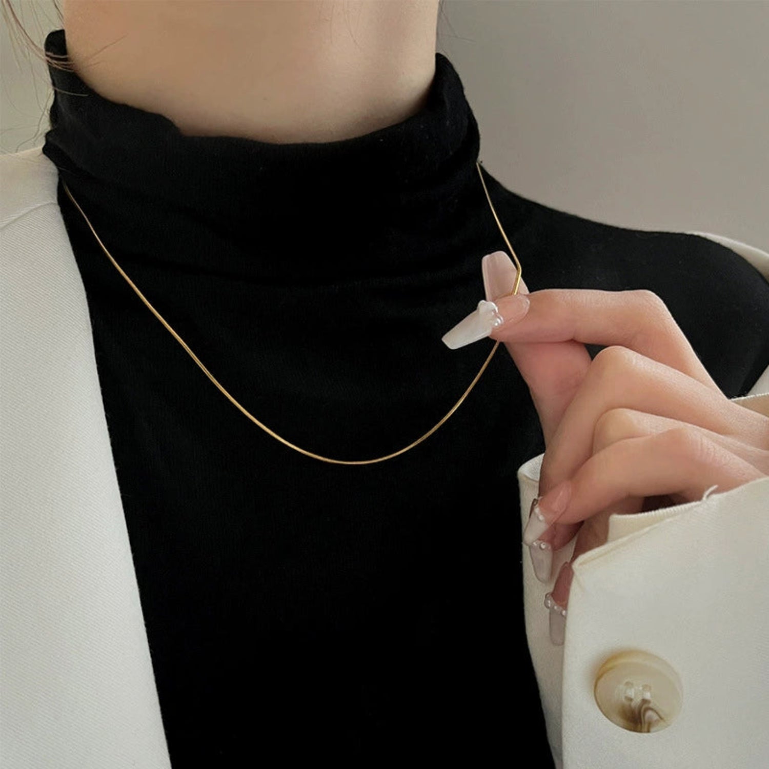 Gold Snake Chain Necklace JLTN1777