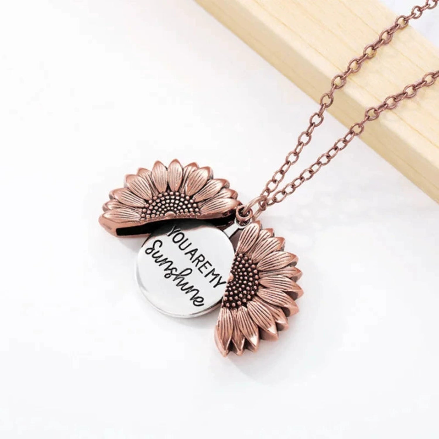 Sunflower Locket Message Necklace JLTN1793