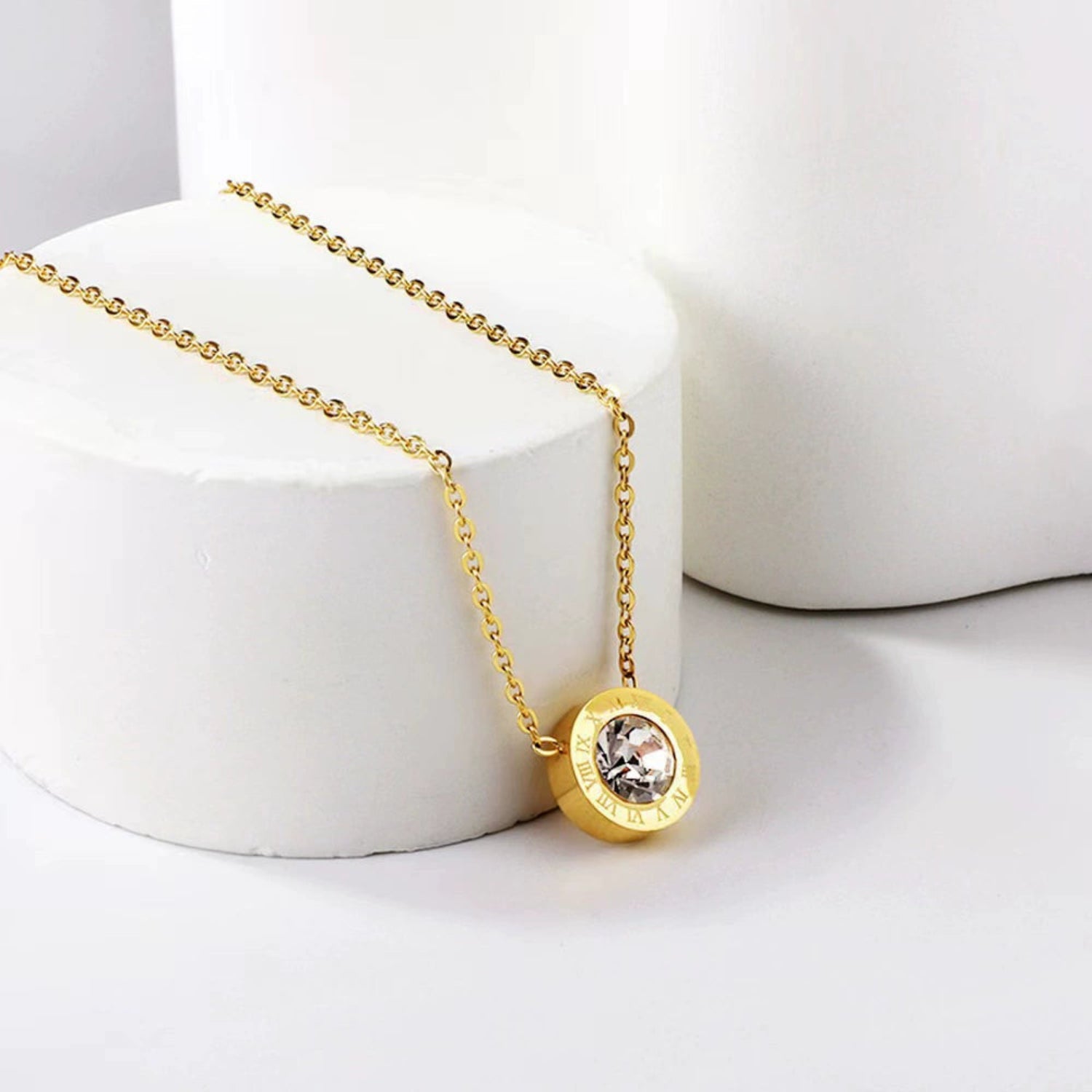 Roman Numeral Crystal Necklace JLTN1805