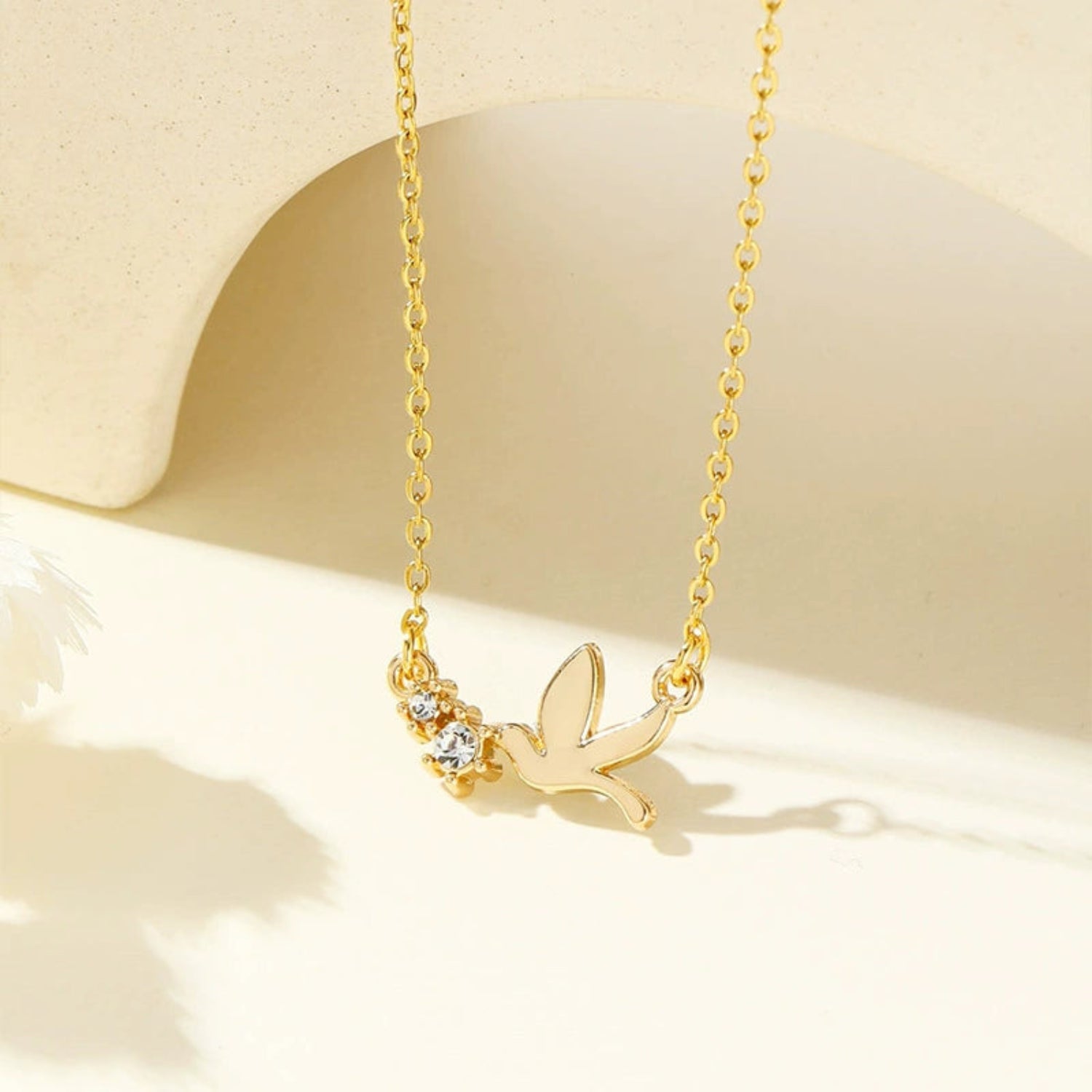 Gold Crystal Bird Necklace JLTN1814