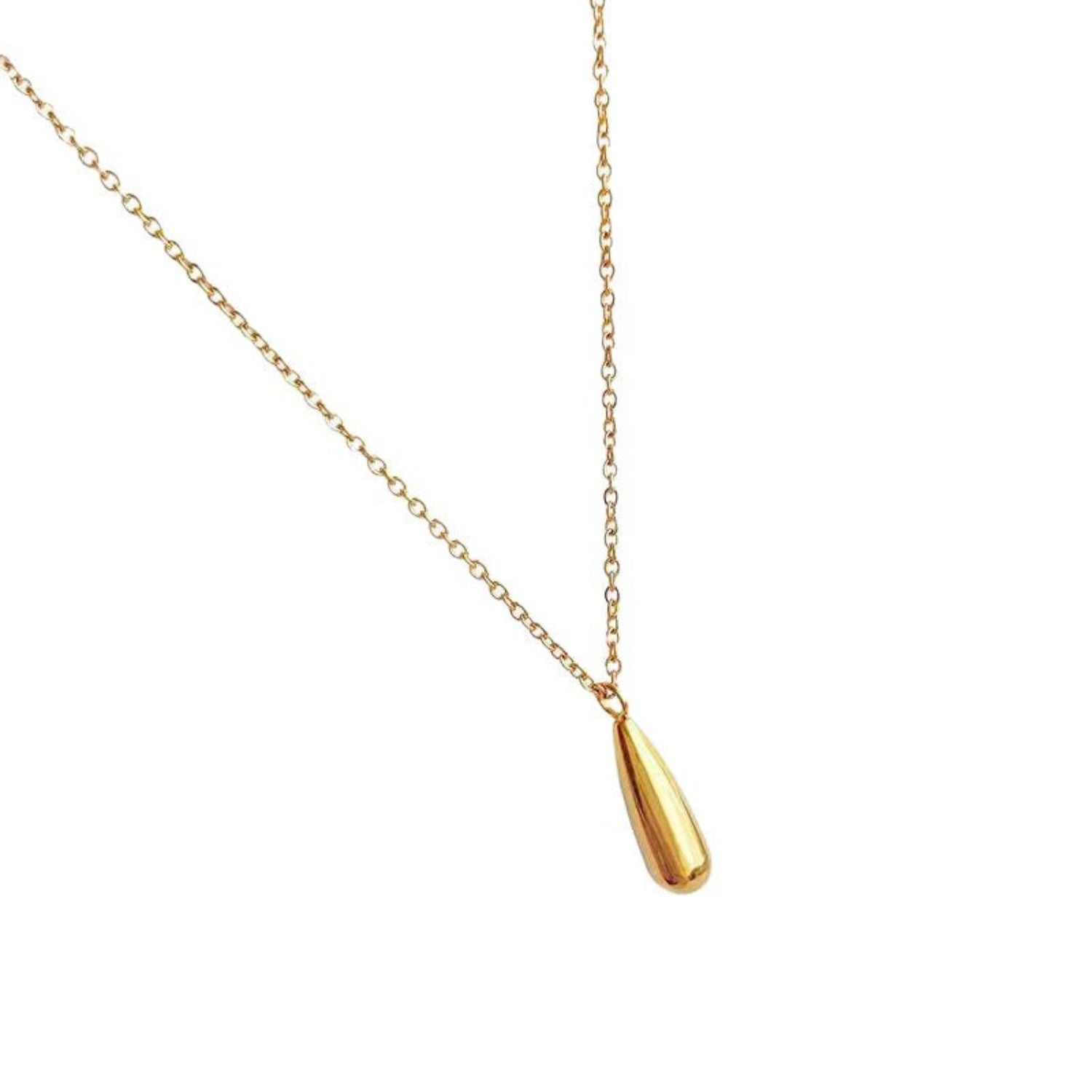 Gold Teardrop Minimalist Pendant Necklace JLTN1824