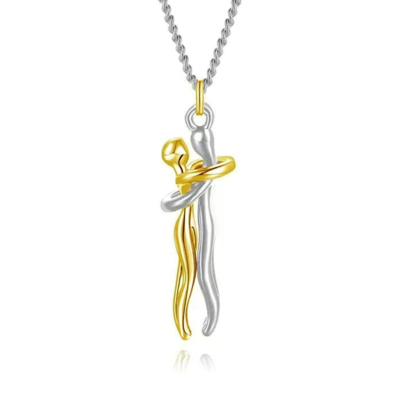 Gold and Silver Hugging Necklace JLTN1842