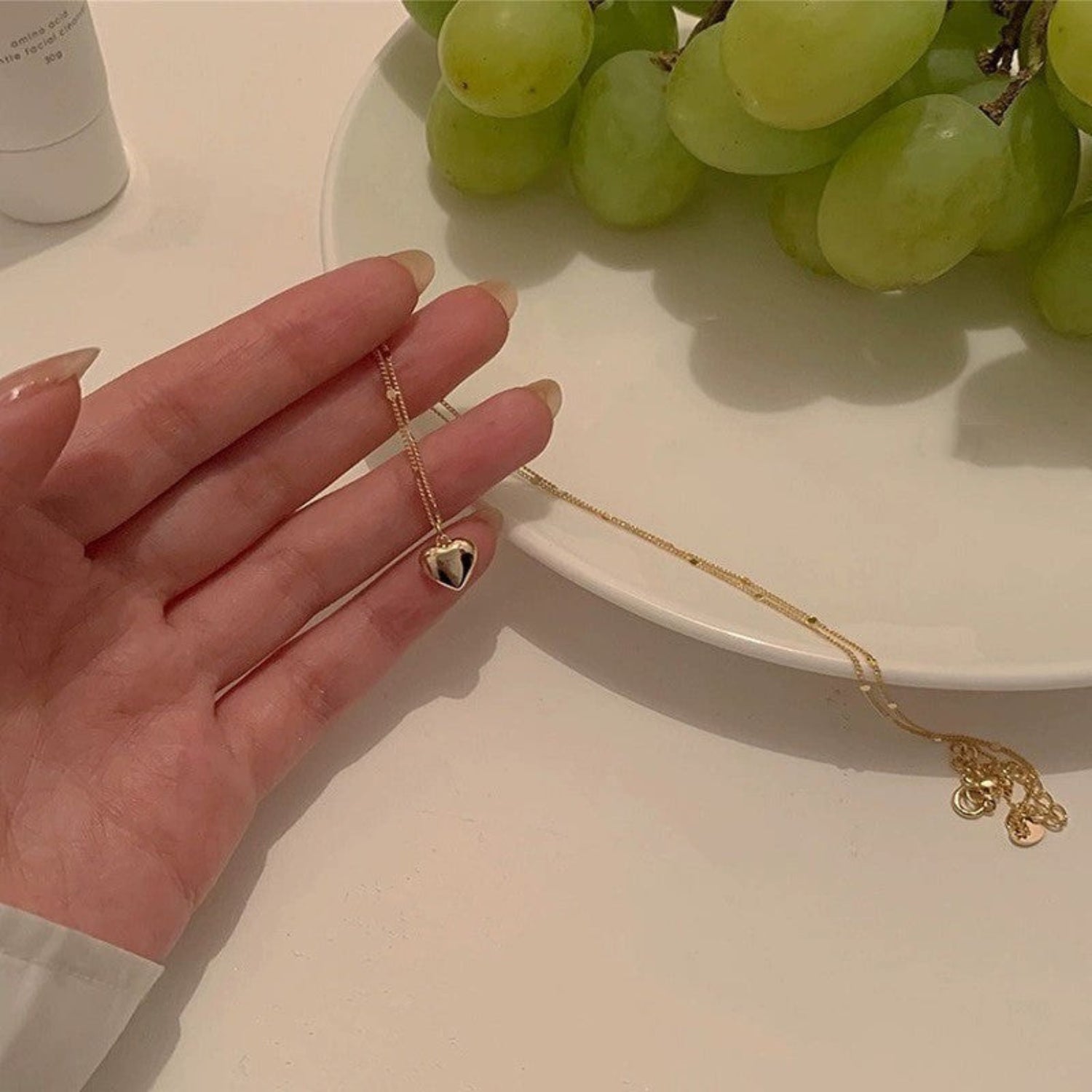Gold Double Heart Layered Necklace JLTN1852