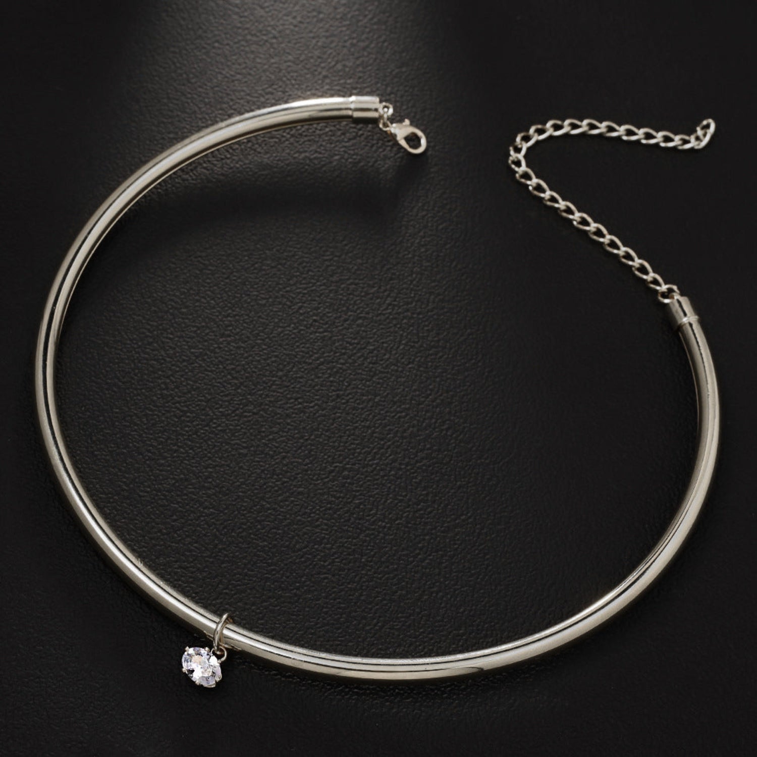 Silver Torque Crystal Choker JLTN1904