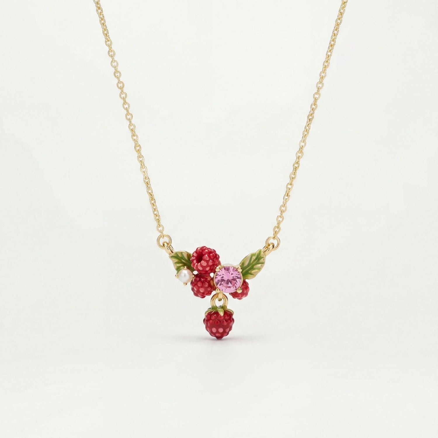 Raspberry Blossom Drop Necklace JLTN1917