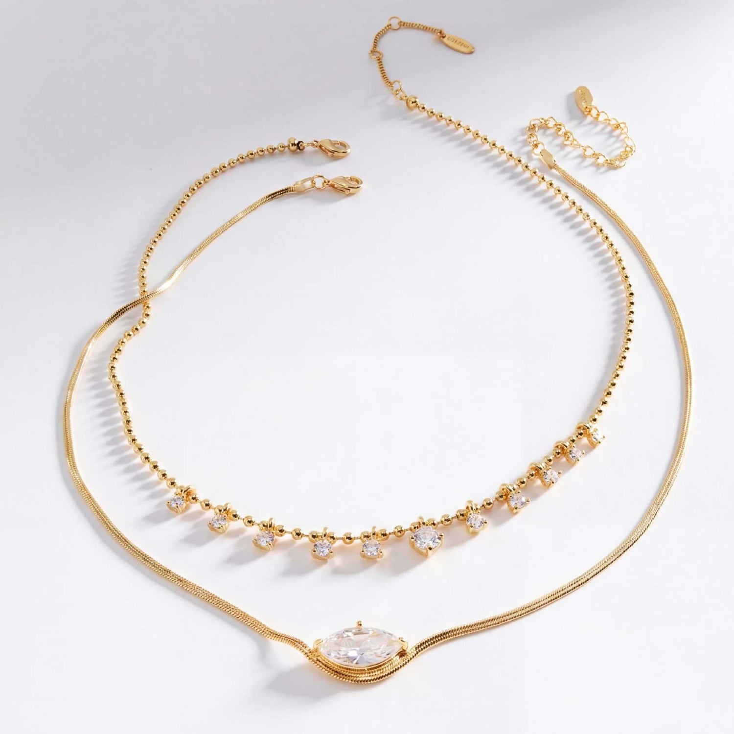 Gold Layered Crystal Choker Set JLTN1927